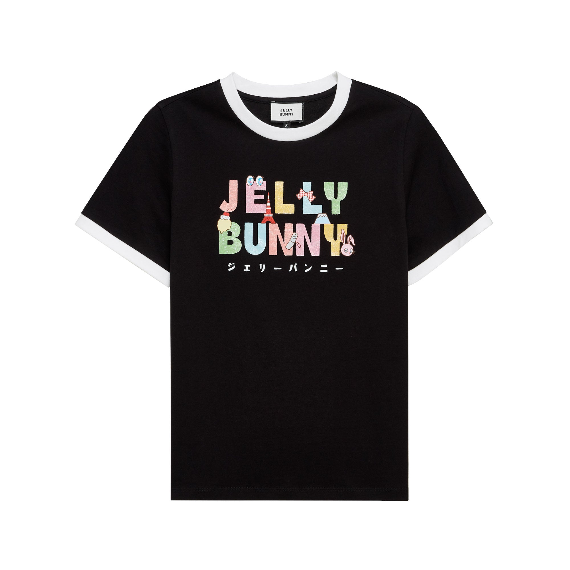 เสื้อยืดแขนสั้นพิมพ์ลาย Black