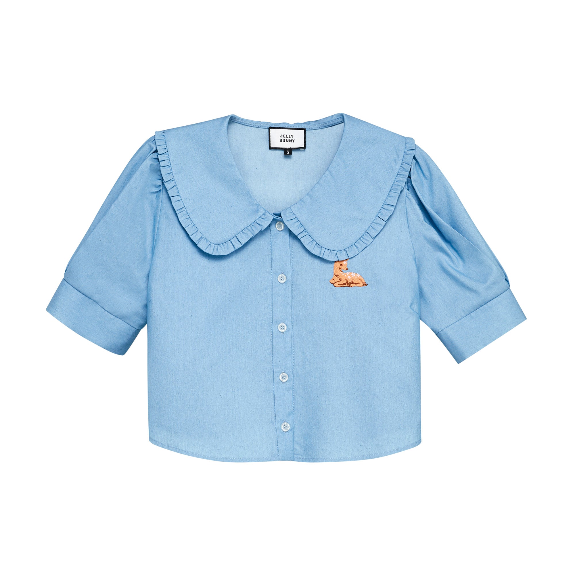 Little Dears Short Sleeve Blouse Blue