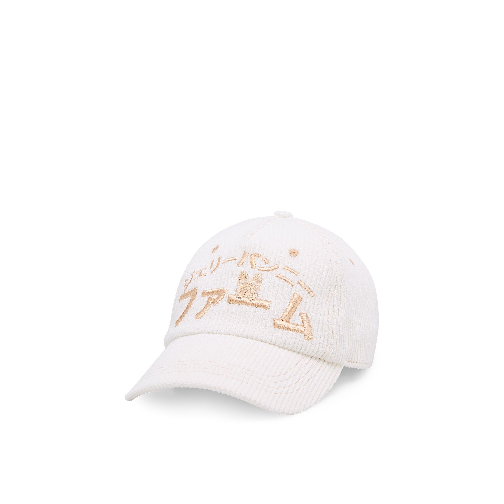 หมวกแก๊ปผ้าลูกฟูกปักลาย White