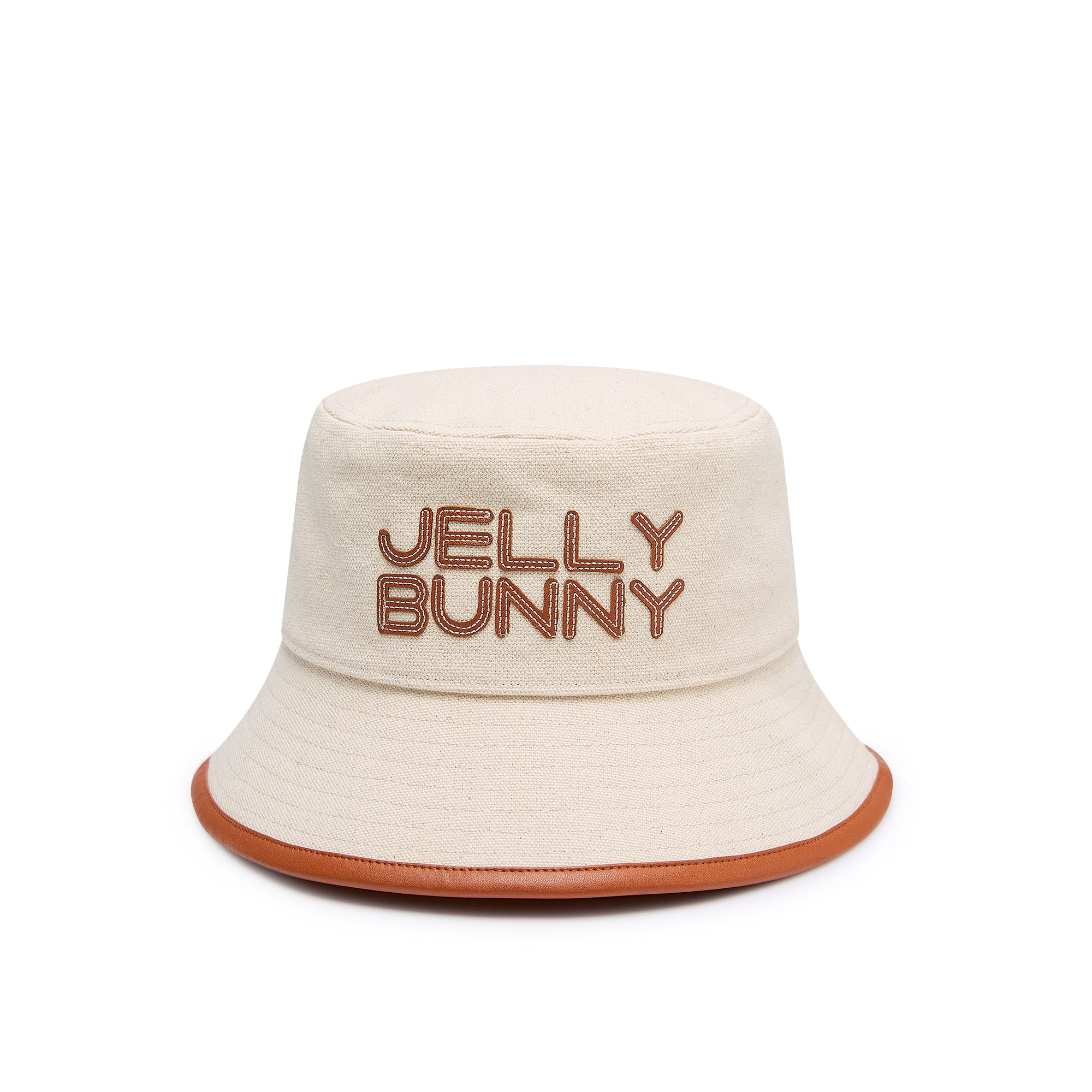 Logo Embroidery Bucket Hat Cream