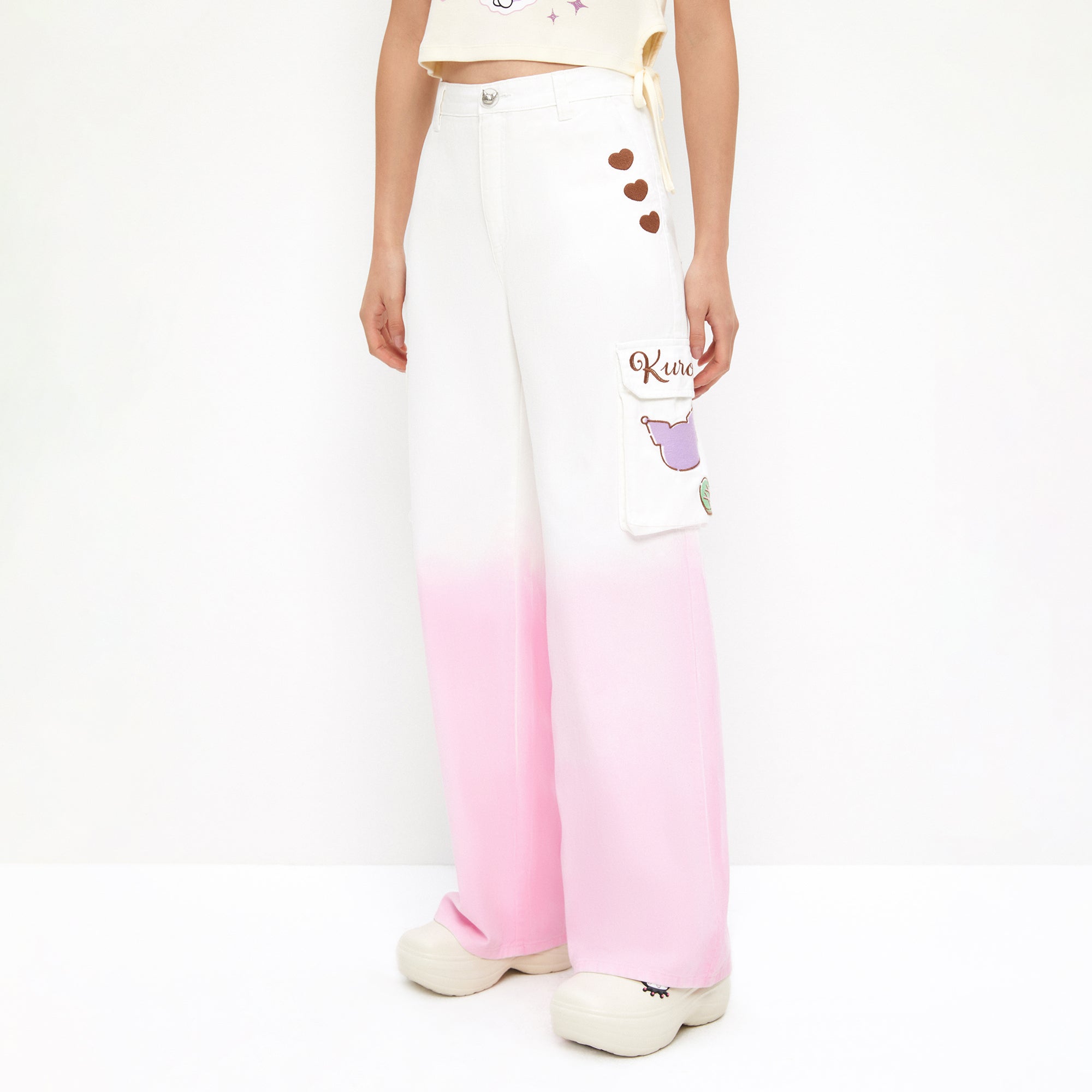 Kuromi Gradient Cargo Pants Multi Color