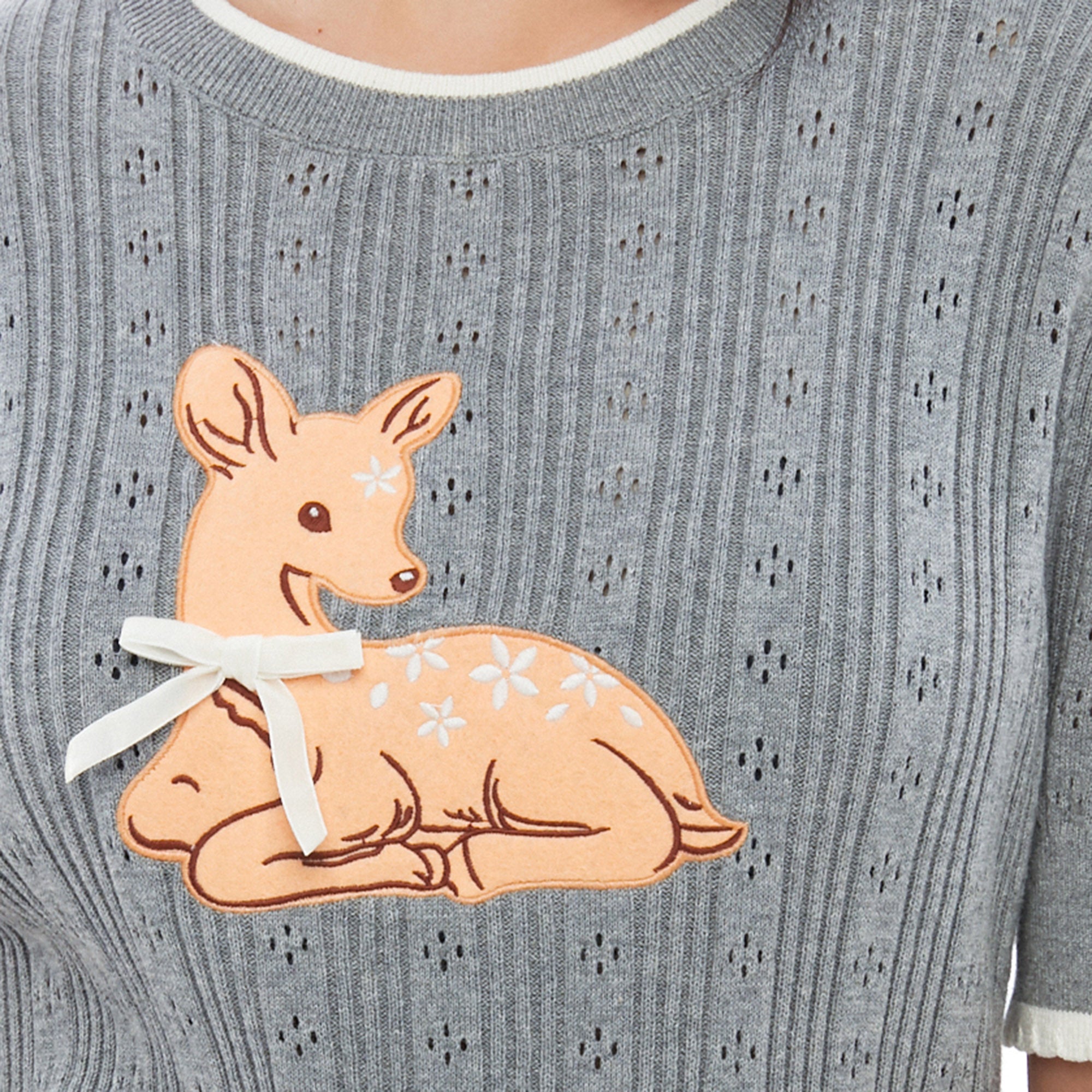 Baby Fawn Knitted Top Grey