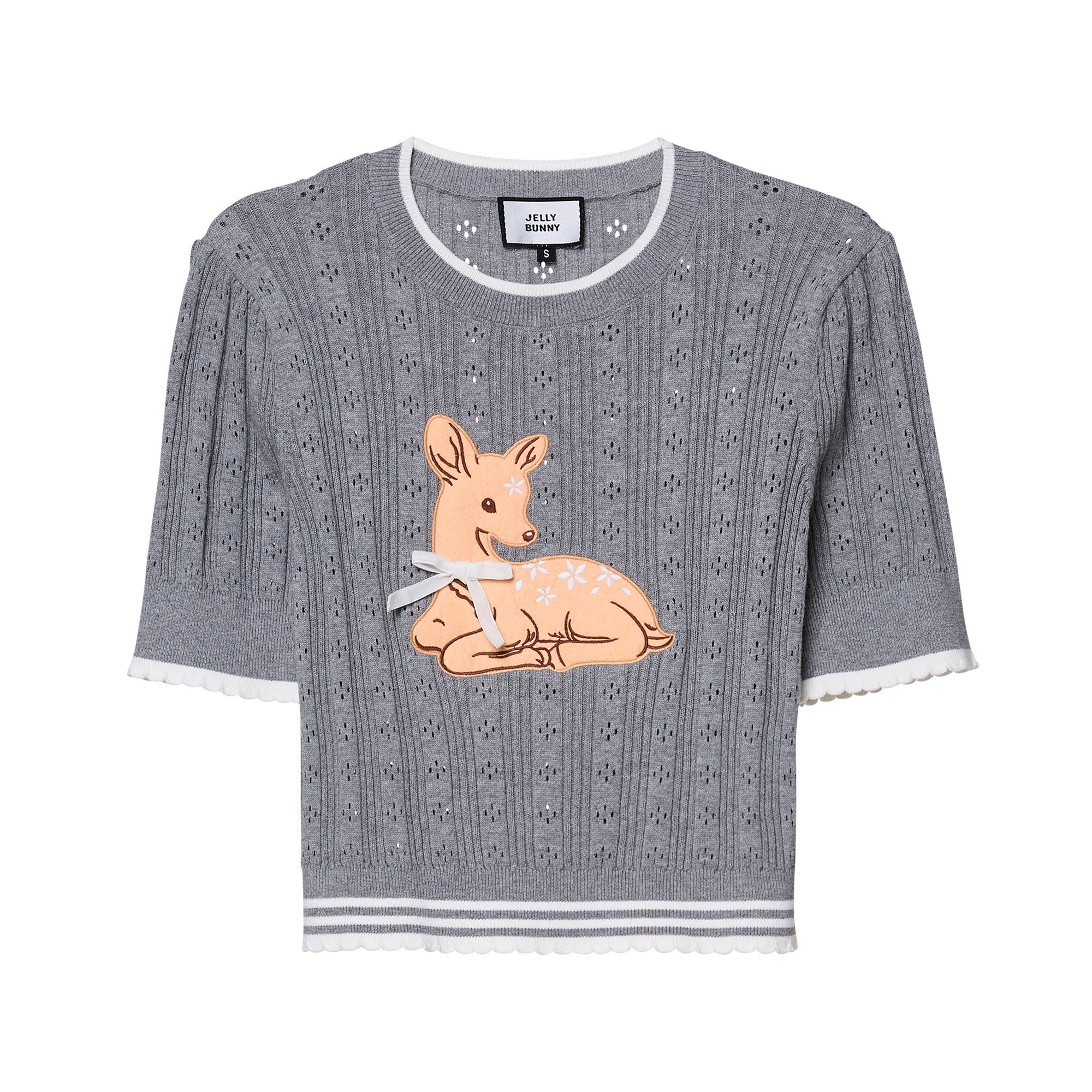 Baby Fawn Knitted Top Grey