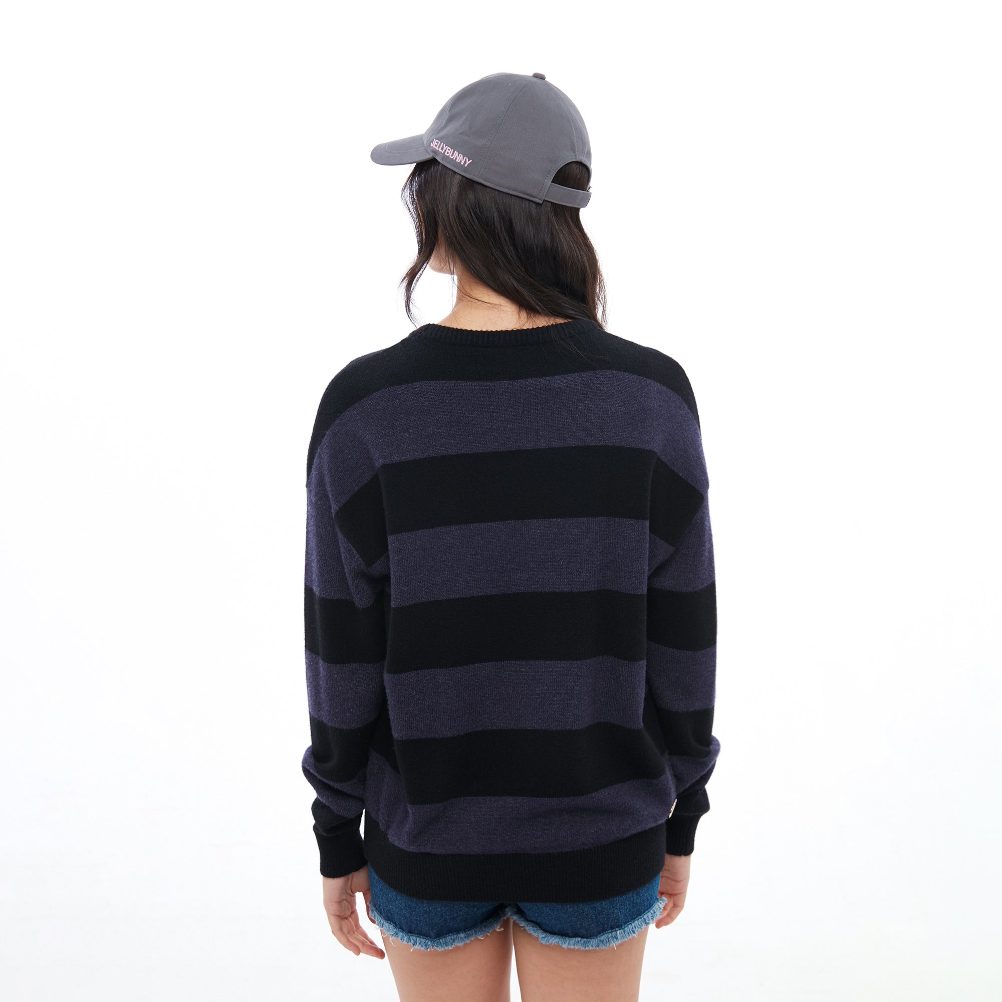Stripe Embroidery Pullover Multi Color