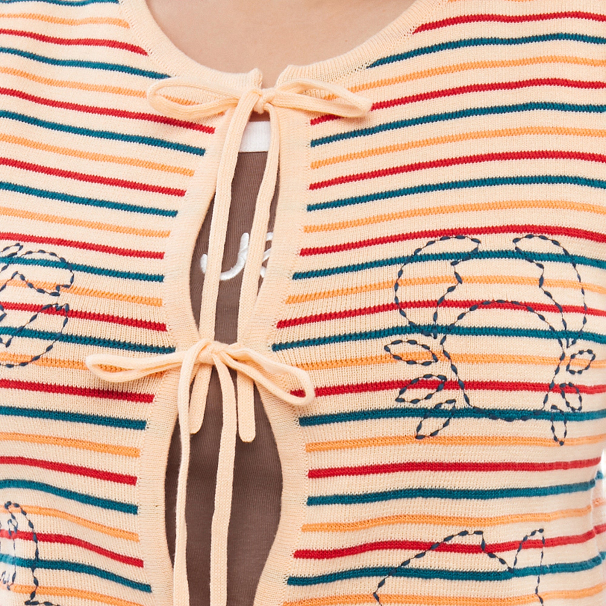 Stripe Sleeveless Crop Top