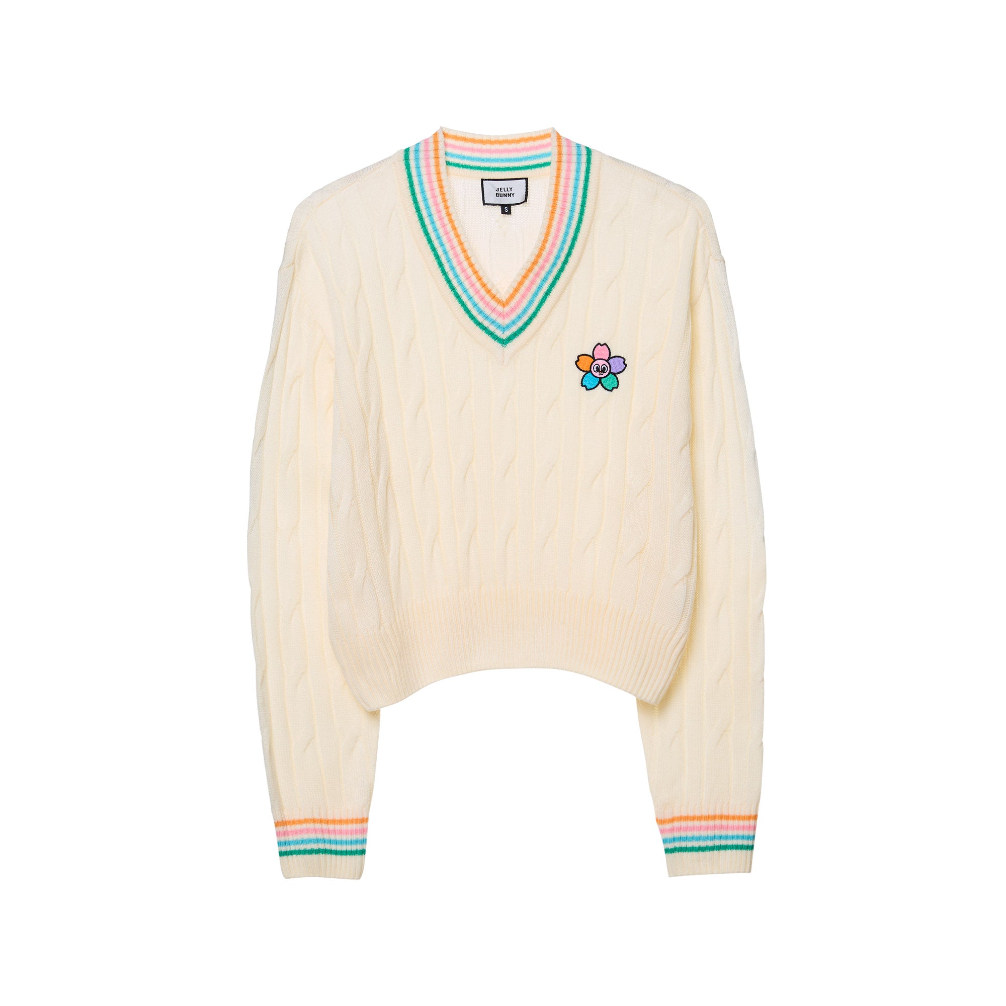 Sakura Cable Knitted Pullover Cream