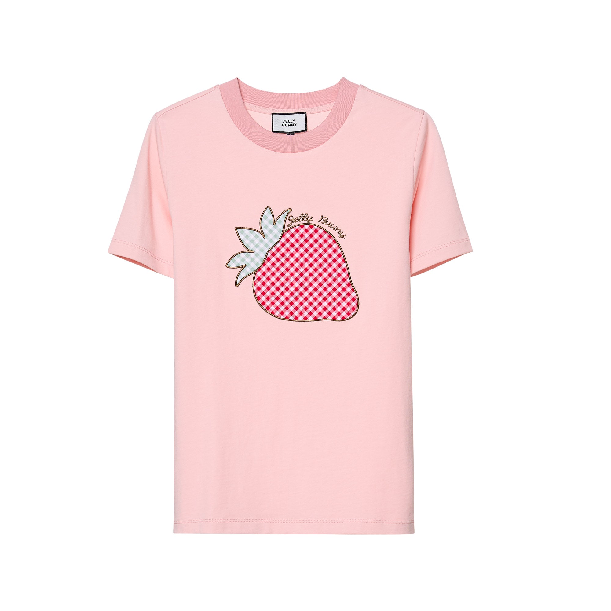เสื้อยืดแขนสั้นพิมพ์ลายสตรอว์เบอร์รี
