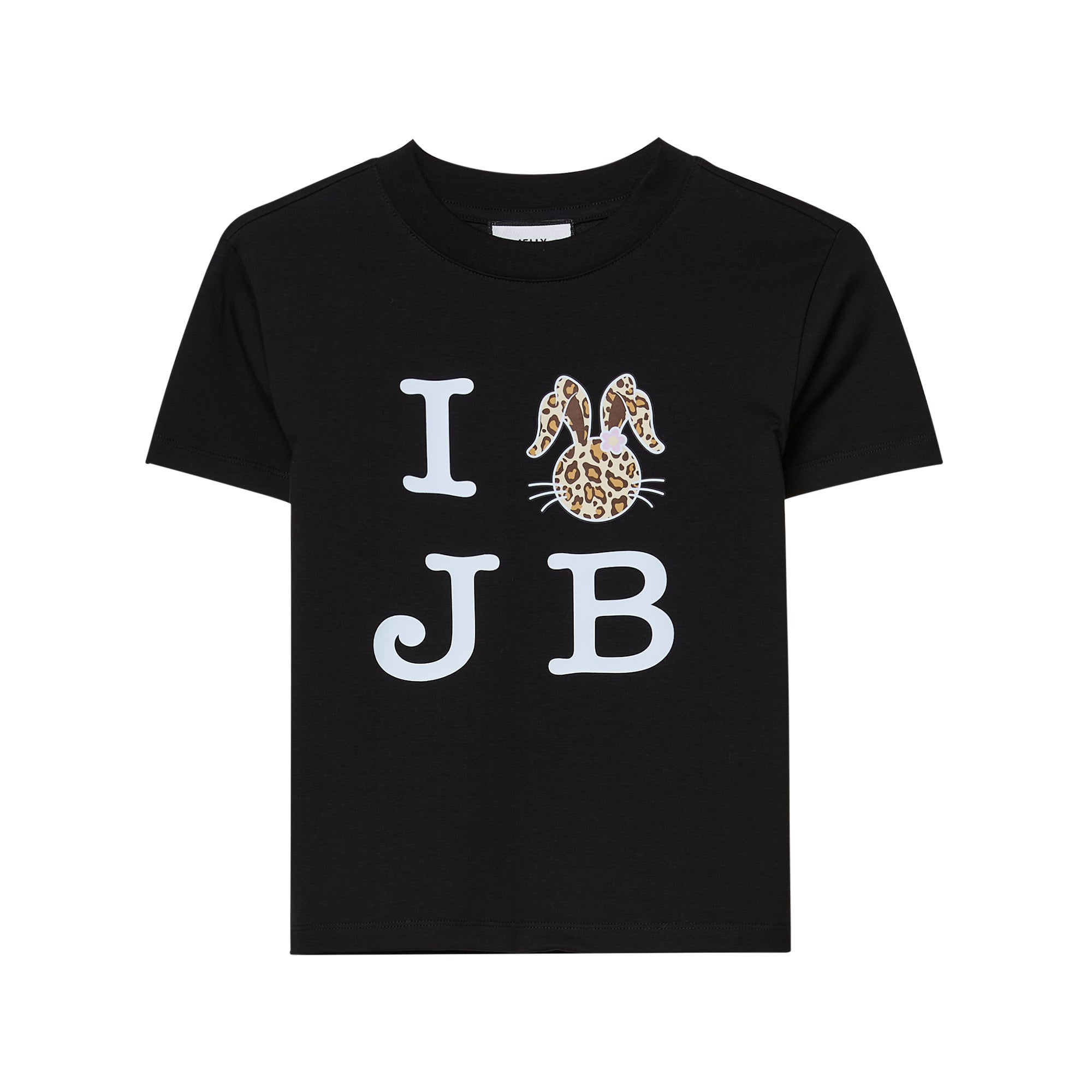 เสื้อยืดแขนสั้นพิมพ์ลาย Leopard Jerme Black
