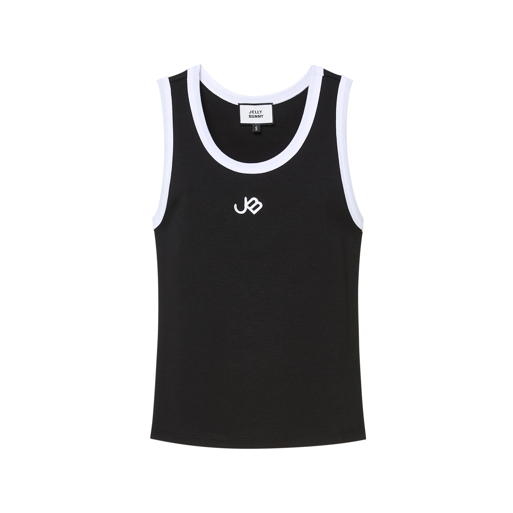 เสื้อกล้ามปักลายโลโก้ Black