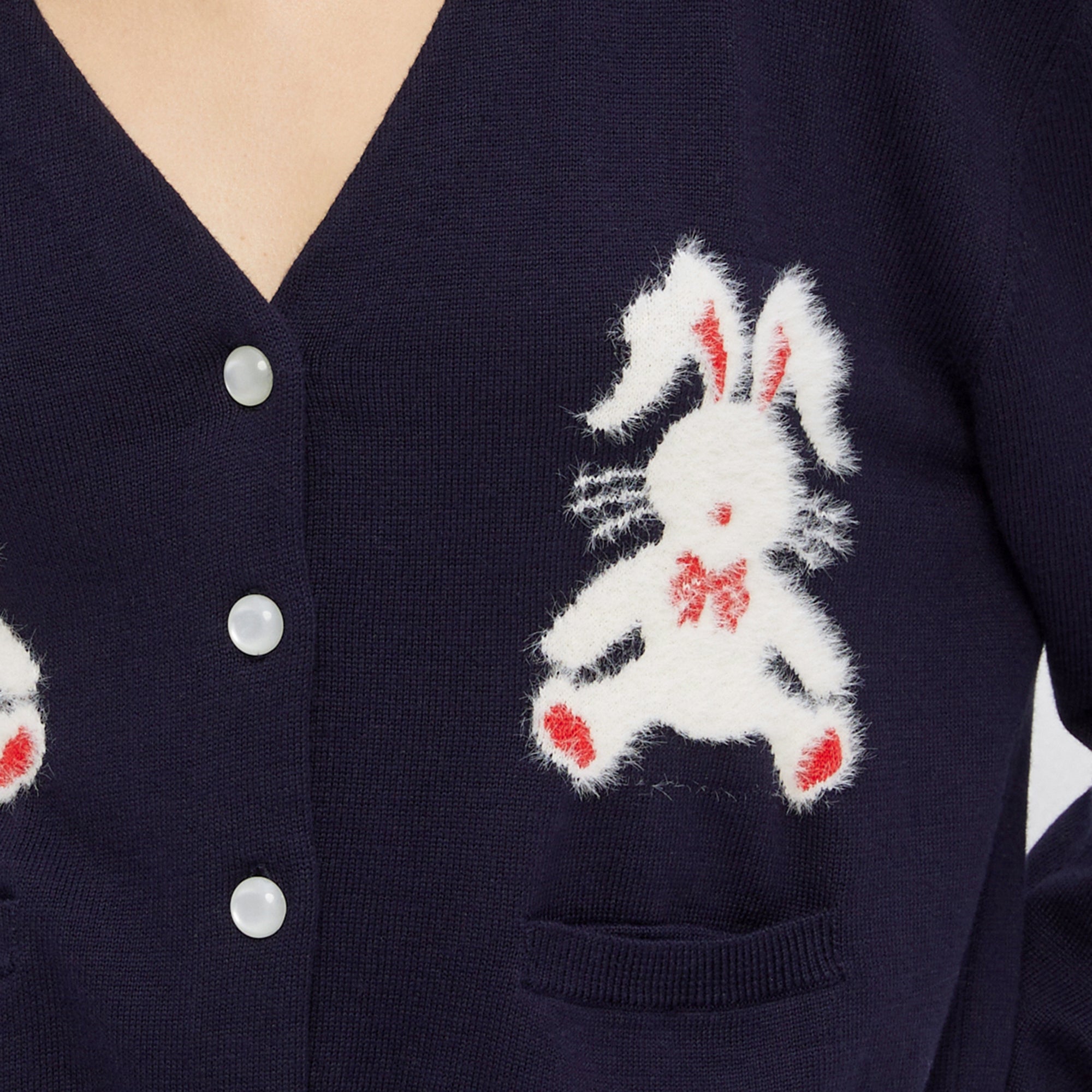 Furry Jerme Long Sleeve Cardigan Navy