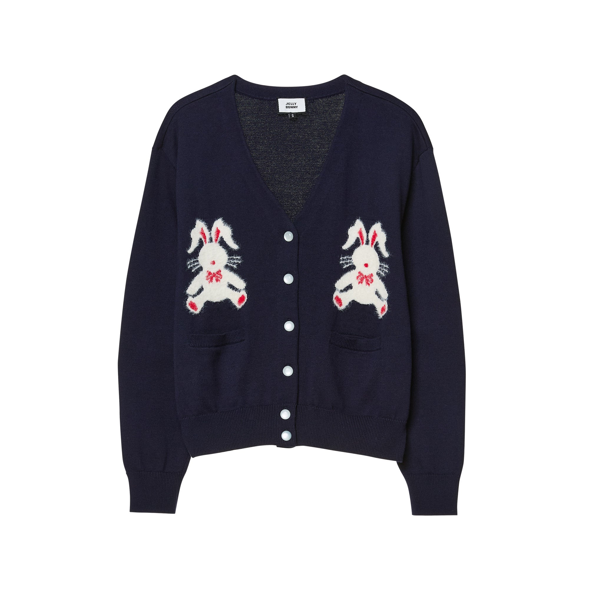 Furry Jerme Long Sleeve Cardigan Navy