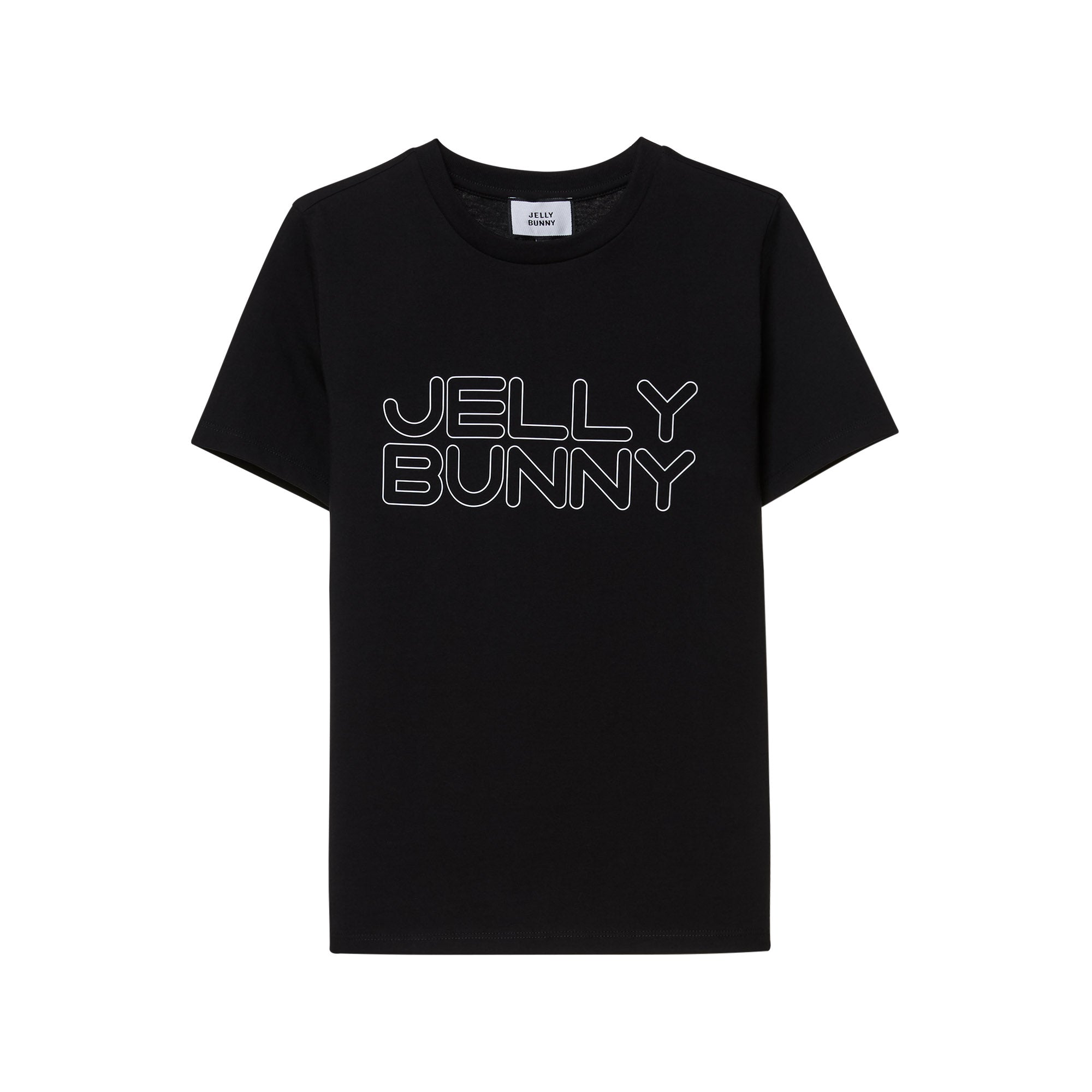 เสื้อยืดแขนสั้นพิมพ์ลายโลโก้ Black