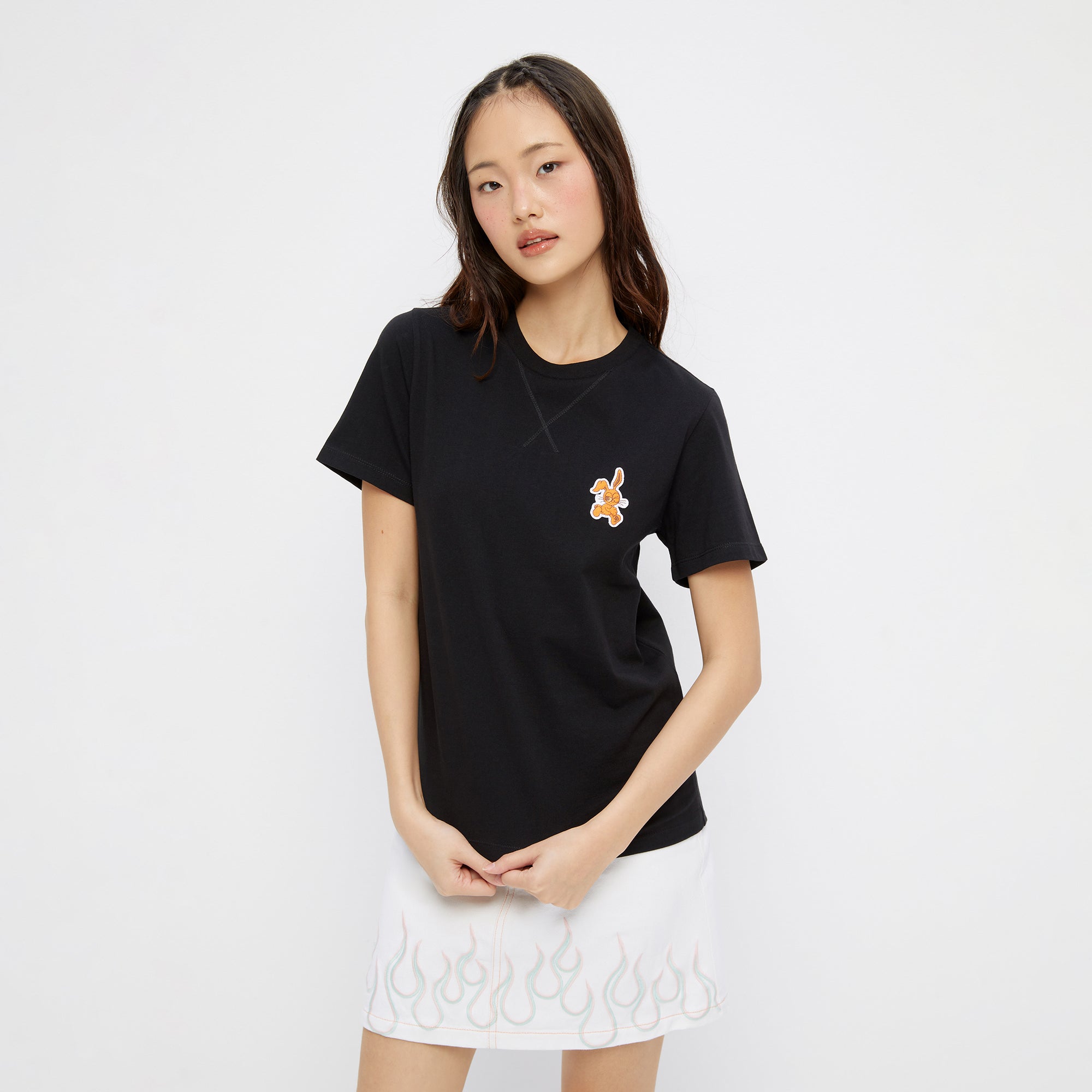 Jerme Embroidery Short Sleeve T-Shirt Black