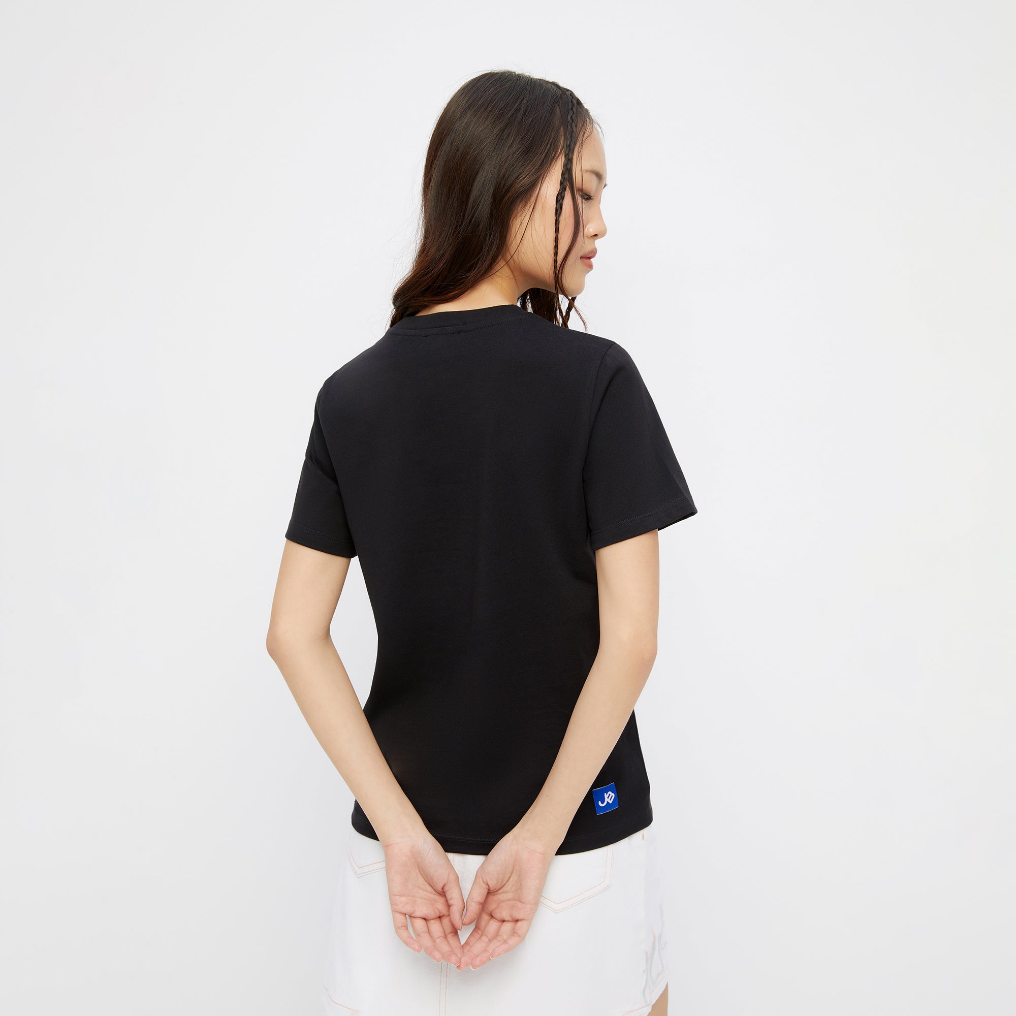 Jerme Embroidery Short Sleeve T-Shirt Black