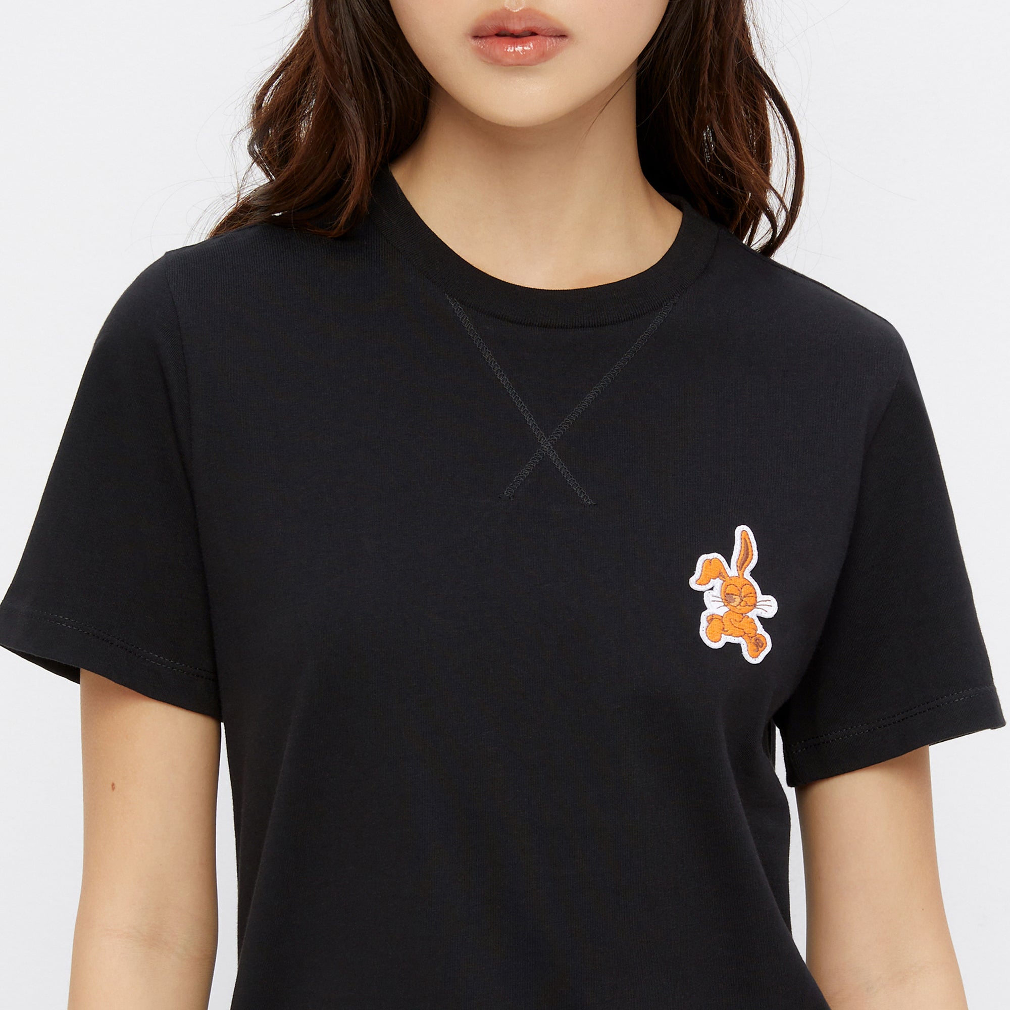 Jerme Embroidery Short Sleeve T-Shirt Black