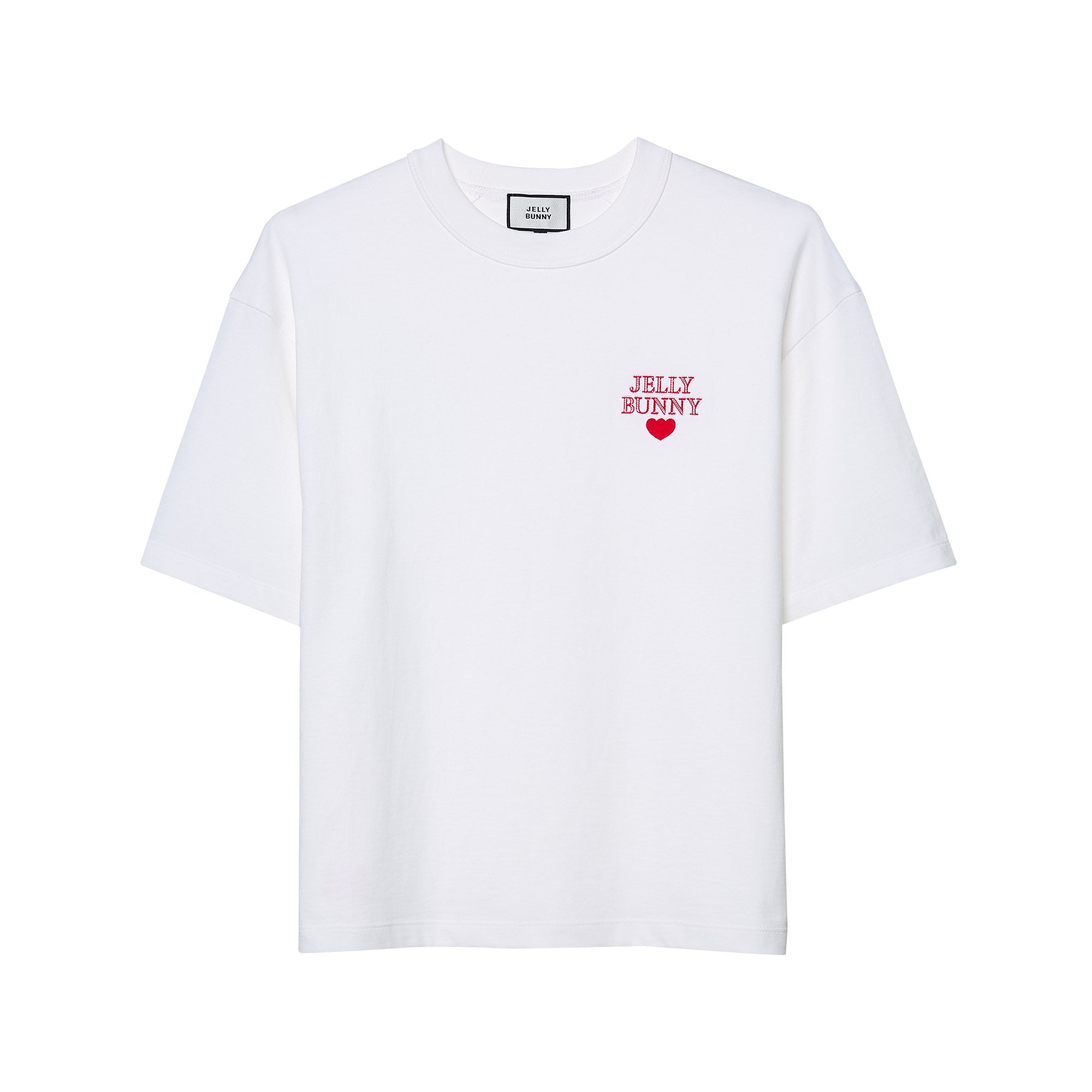 เสื้อยืดแขนสั้นปักโลโก้ White