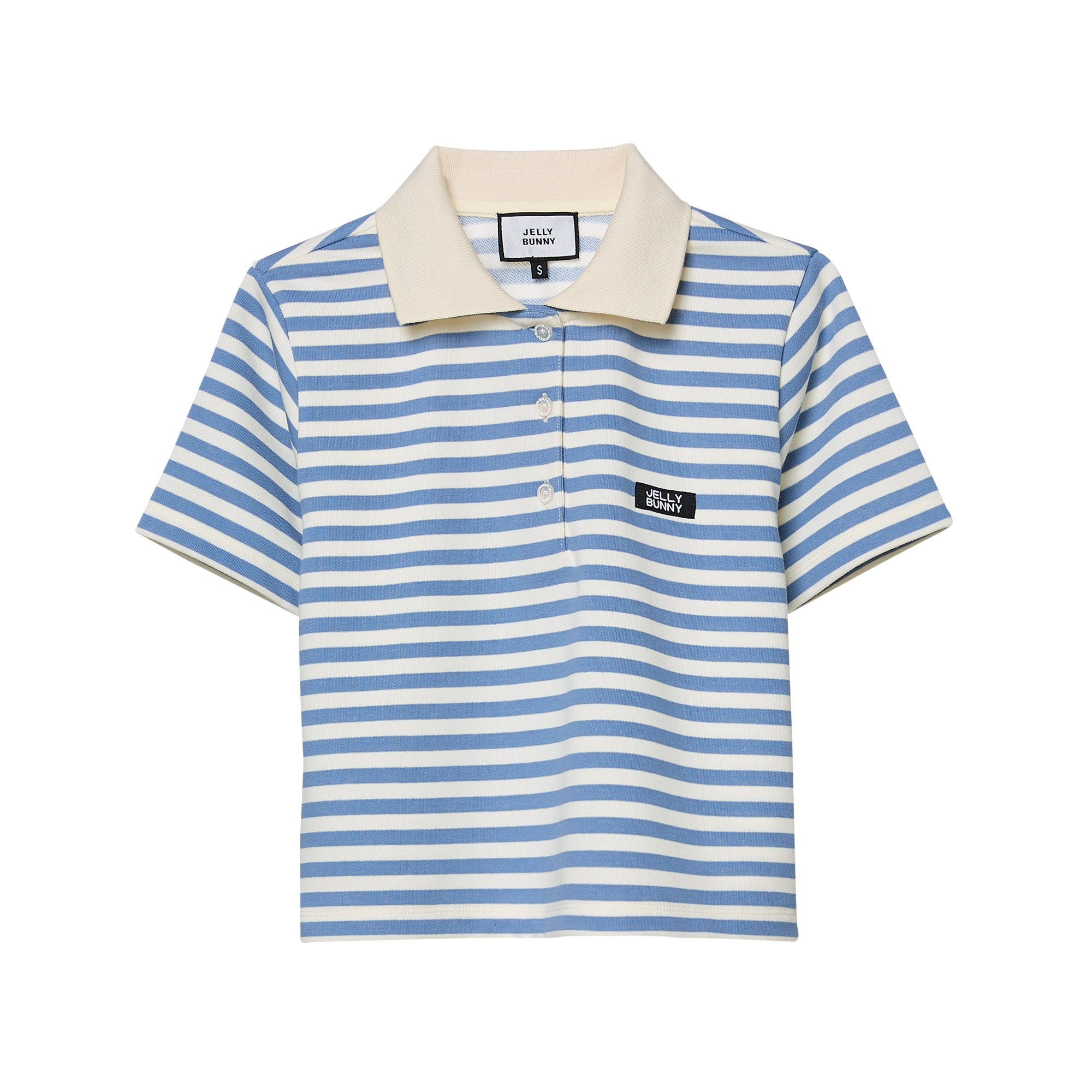เสื้อโปโลแขนสั้้นลายทาง Blue