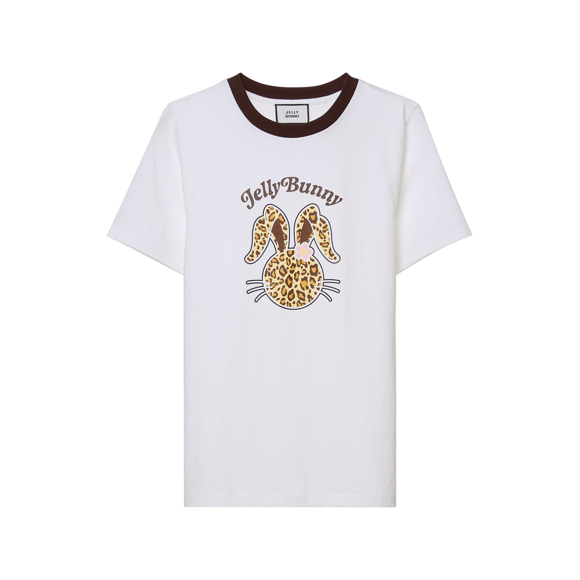 เสื้อยืดพิมพ์ลาย Leopard Jerme White