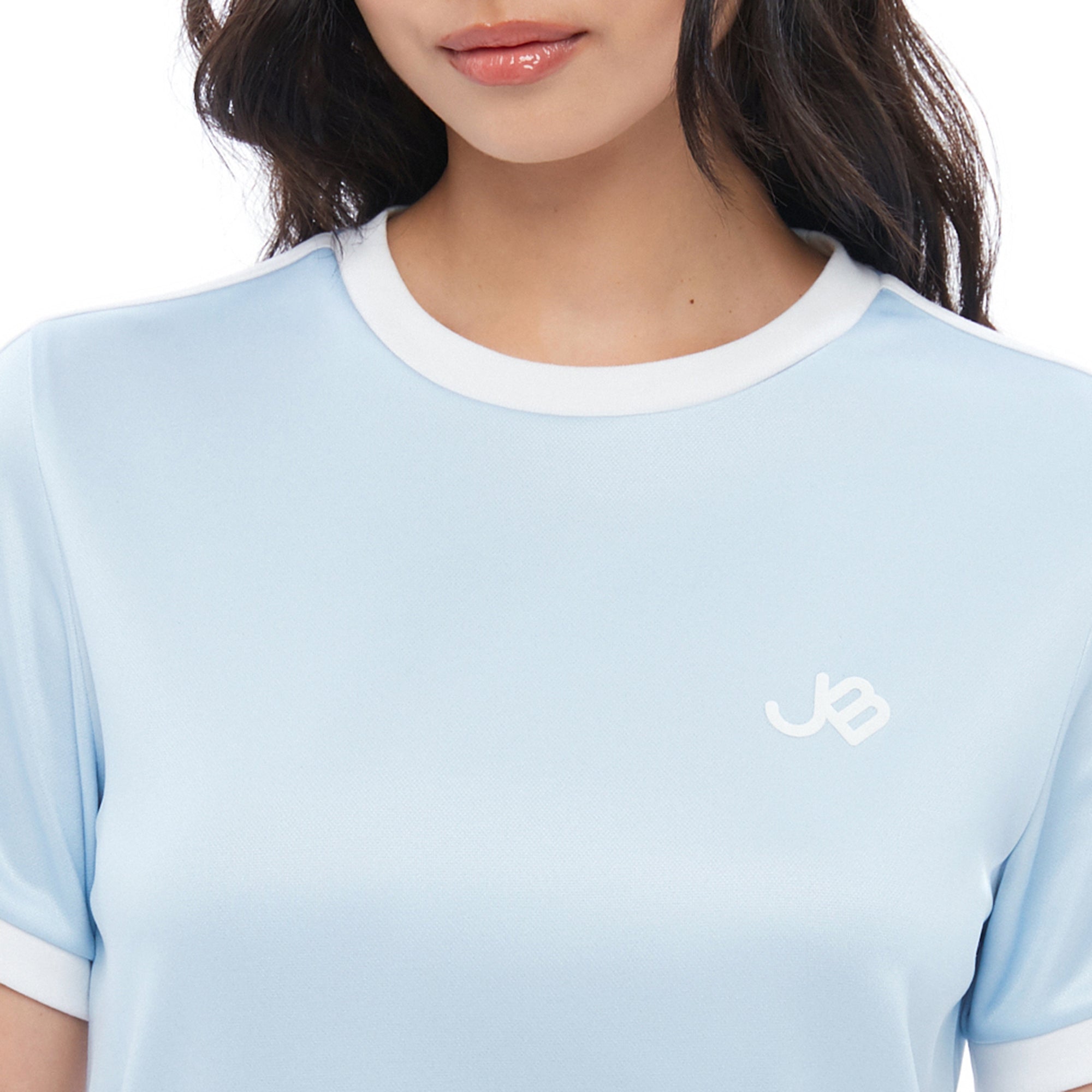 เสื้อยืดแขนสั้นปักลายโลโก้ Blue