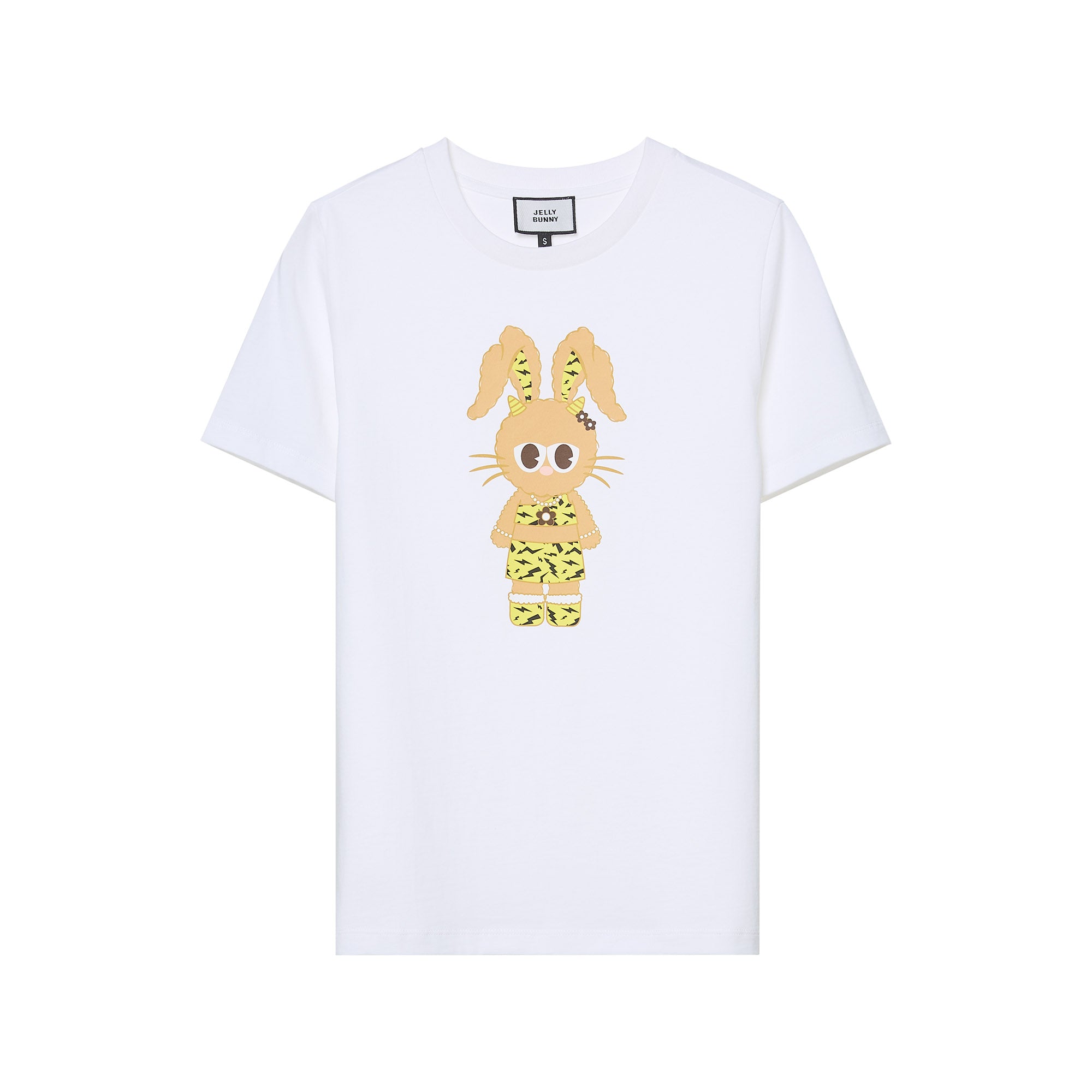 เสื้อยืดพิมพ์ลายกระต่าย Leopard Jerme White