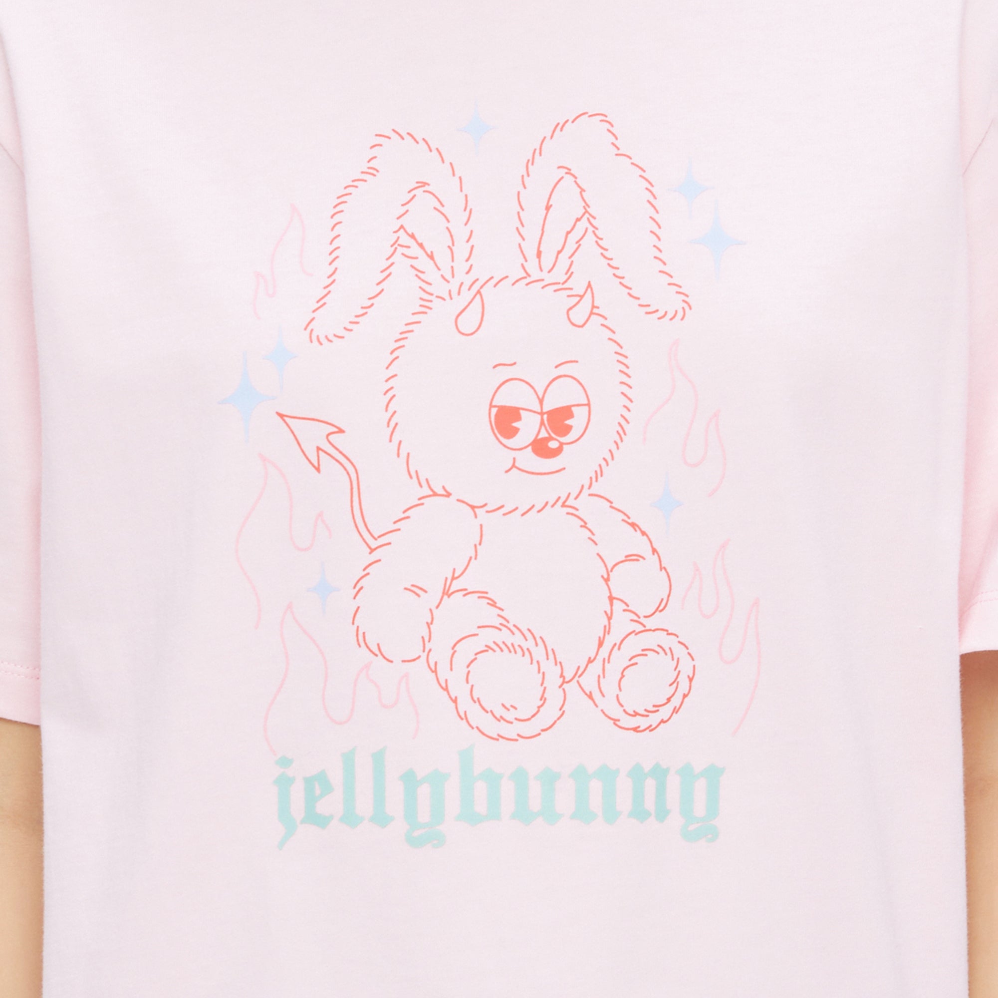 เสื้อยืดพิมพ์ลายกระต่าย Devil Jerme Pink