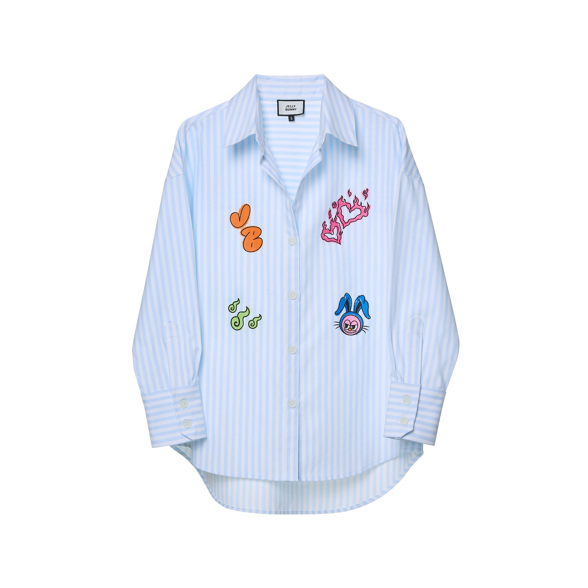 เสื้อเชิ้ตแขนยาวพิมพ์ลาย Blue