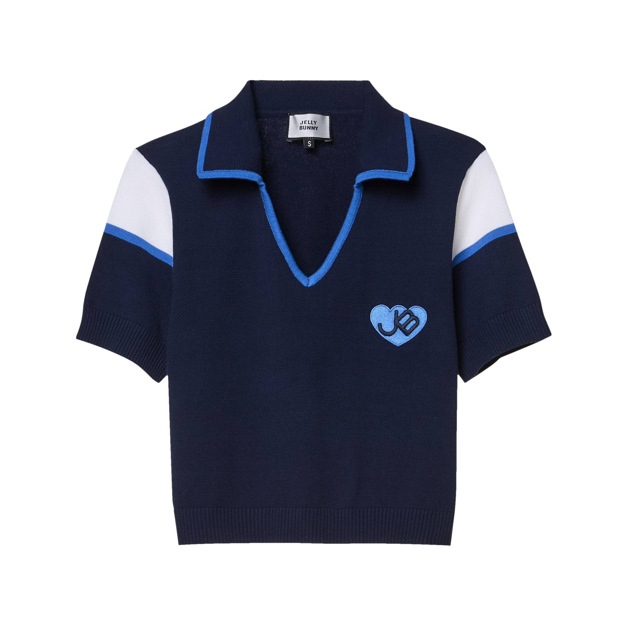 เสื้อนิตคอวีปักโลโก้ Navy