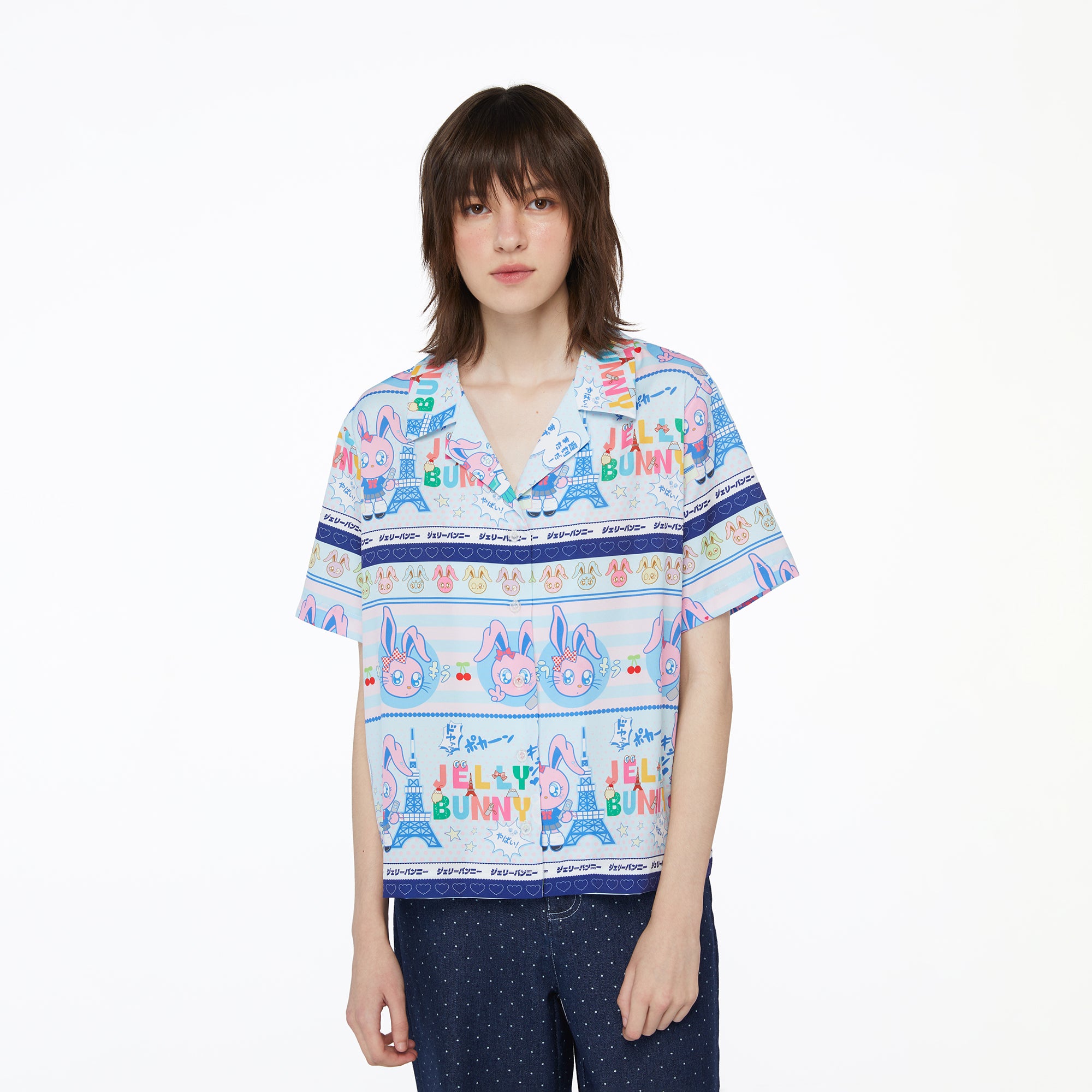 เสื้อเชิ้ตแขนสั้นพิมพ์ลายกระต่าย Jerme Multi Color