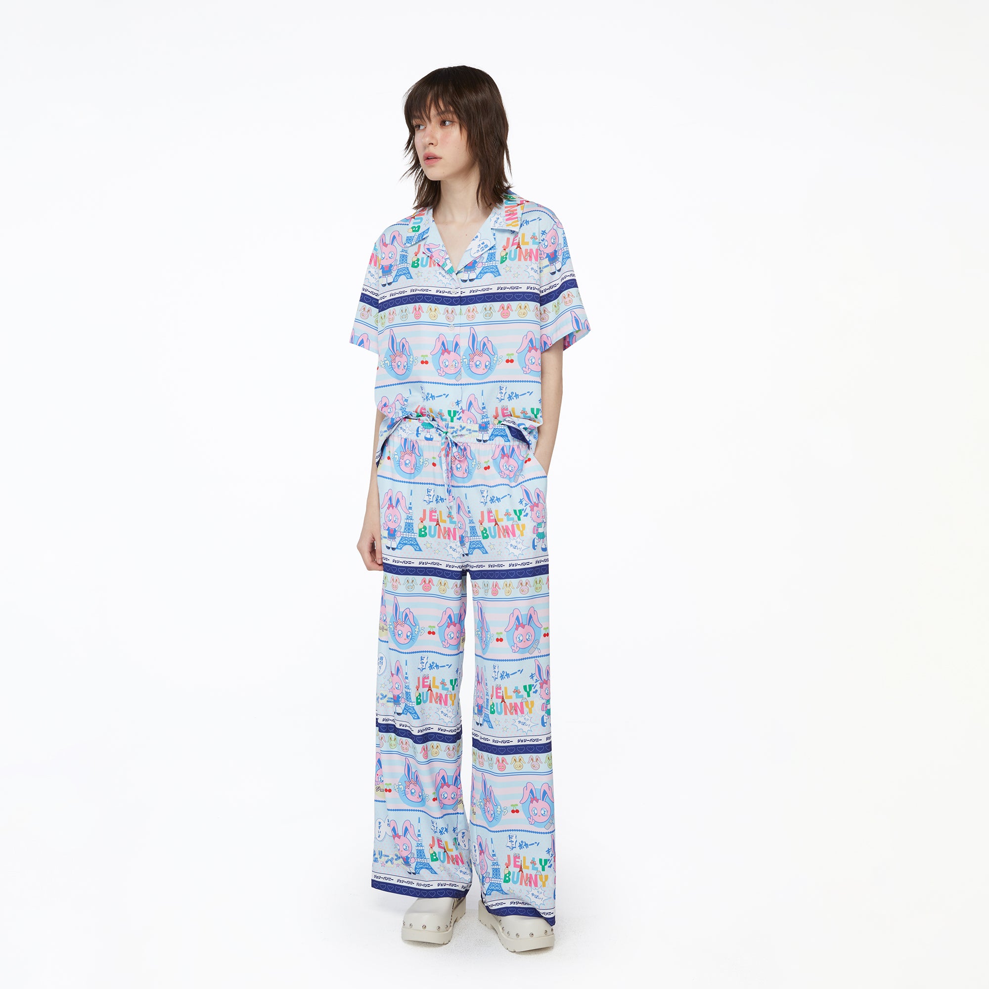 กางเกงขายาวพิมพ์ลายกระต่าย Jerme Multi Color