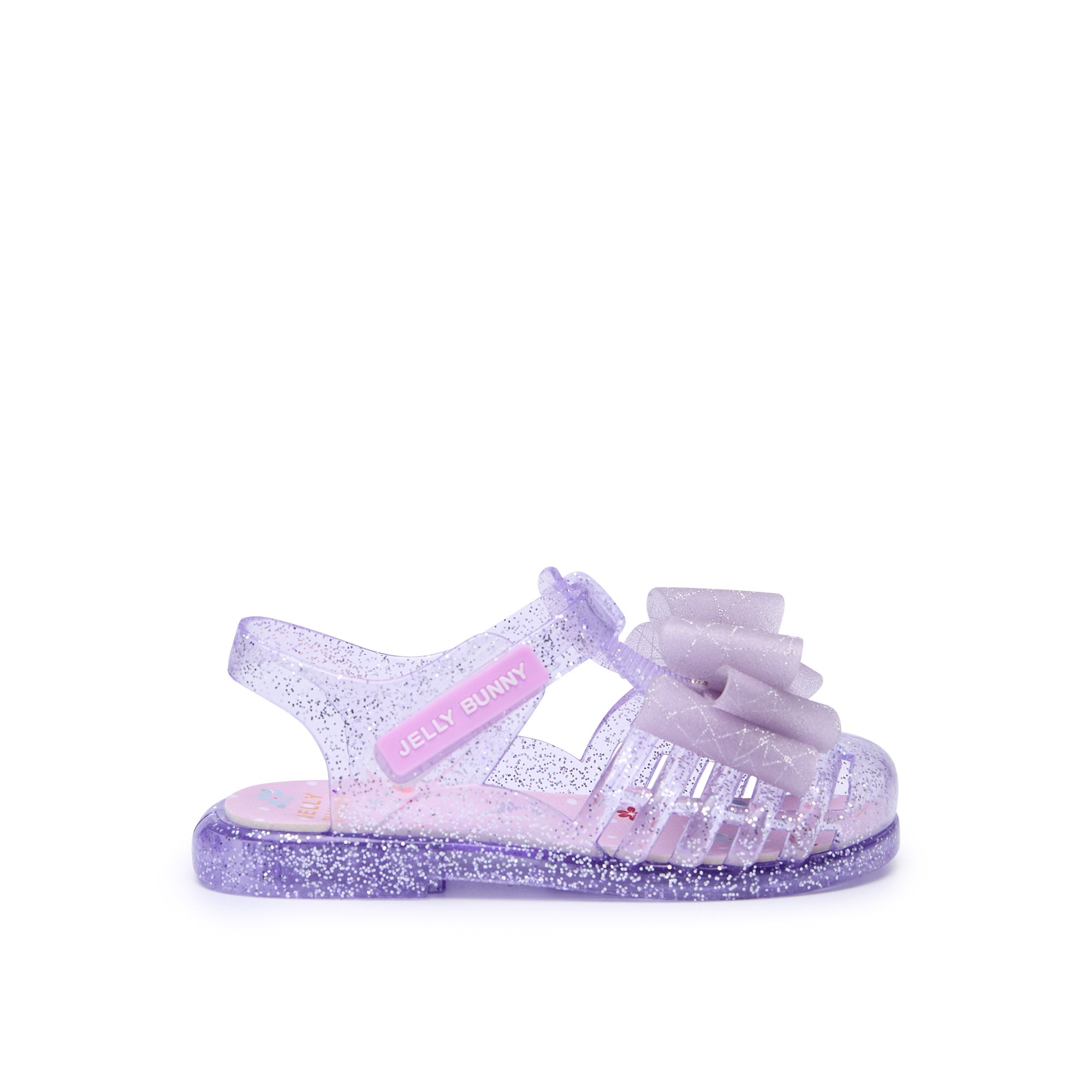 Starfish Bow Mini Sandals For Girls Purple