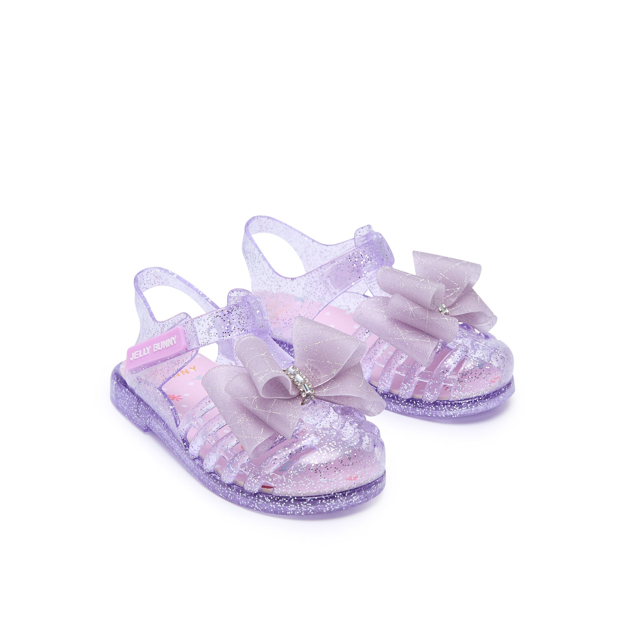 Starfish Bow Mini Sandals For Girls Purple
