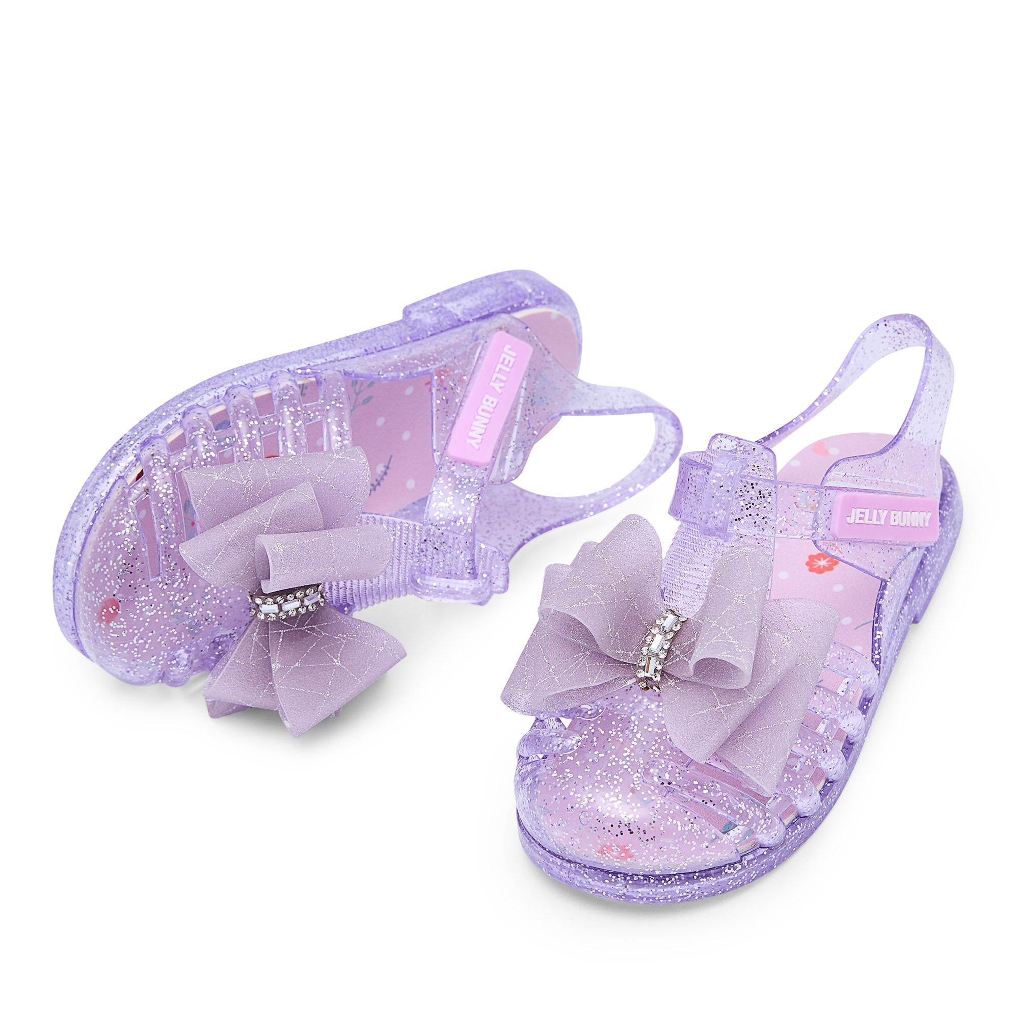 Starfish Bow Mini Sandals For Girls Purple