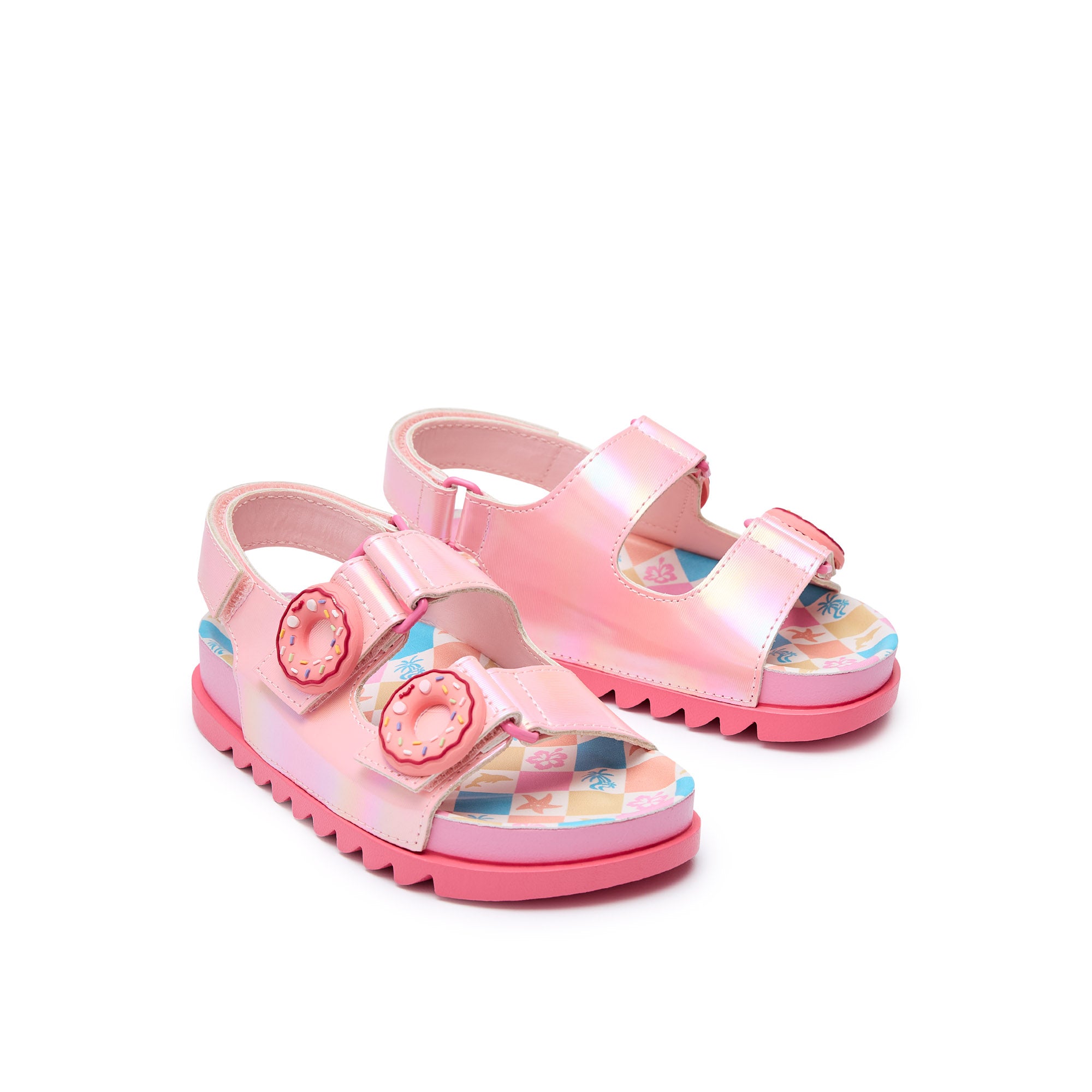รองเท้าแตะแพลตฟอร์มสำหรับเด็กผู้หญิง Mini Sport Robin Pink