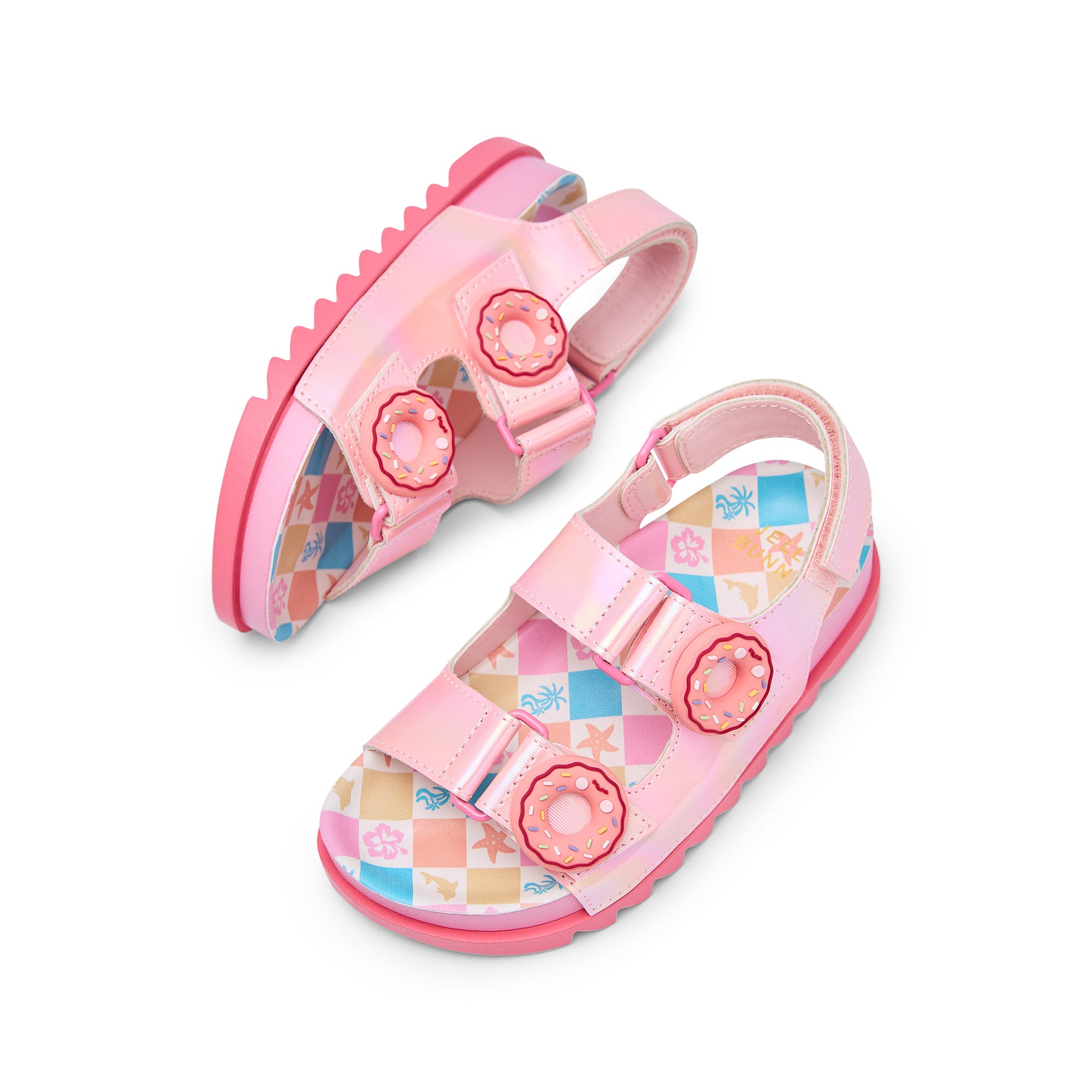 รองเท้าแตะแพลตฟอร์มสำหรับเด็กผู้หญิง Mini Sport Robin Pink