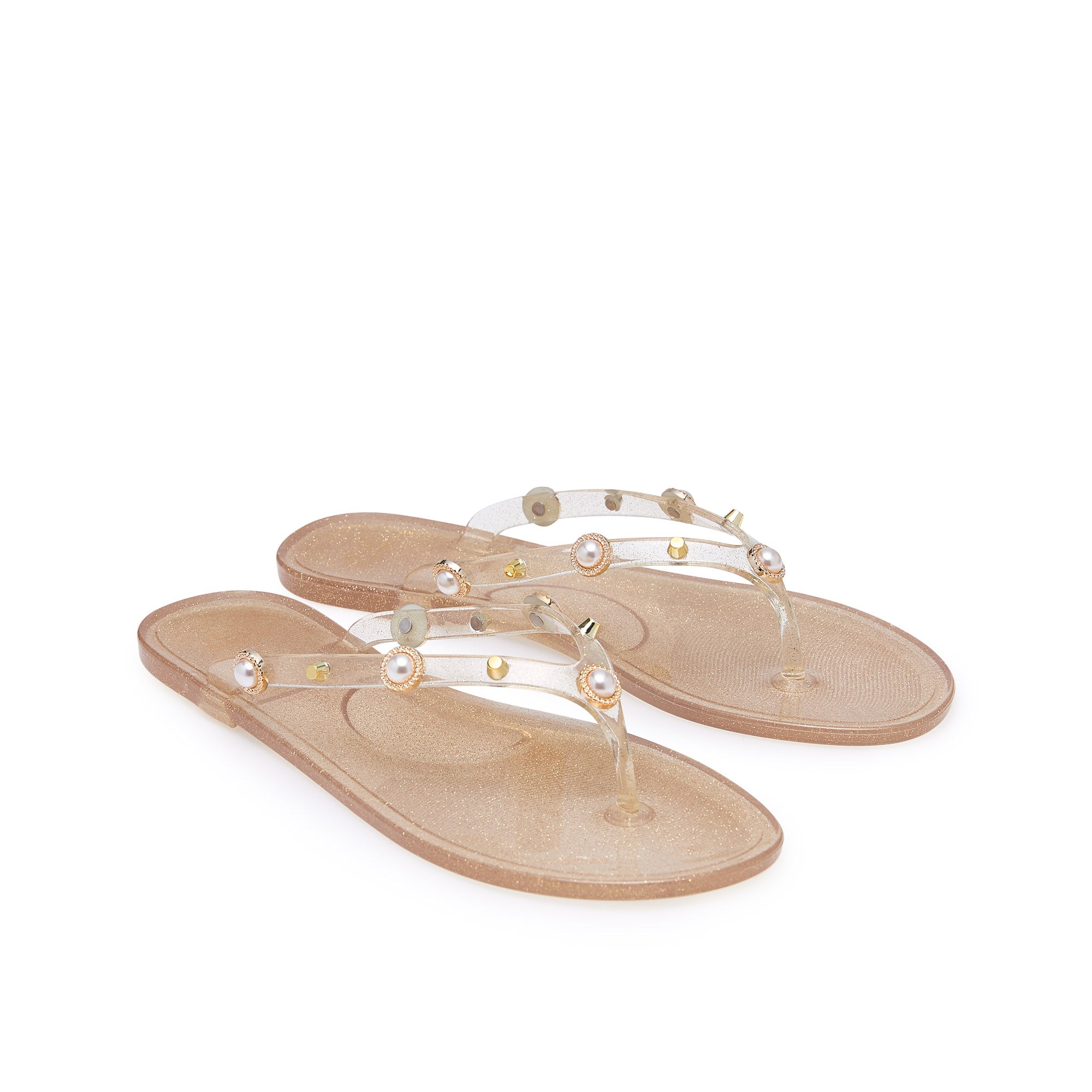 Elena Pearl Flip Flops Pink