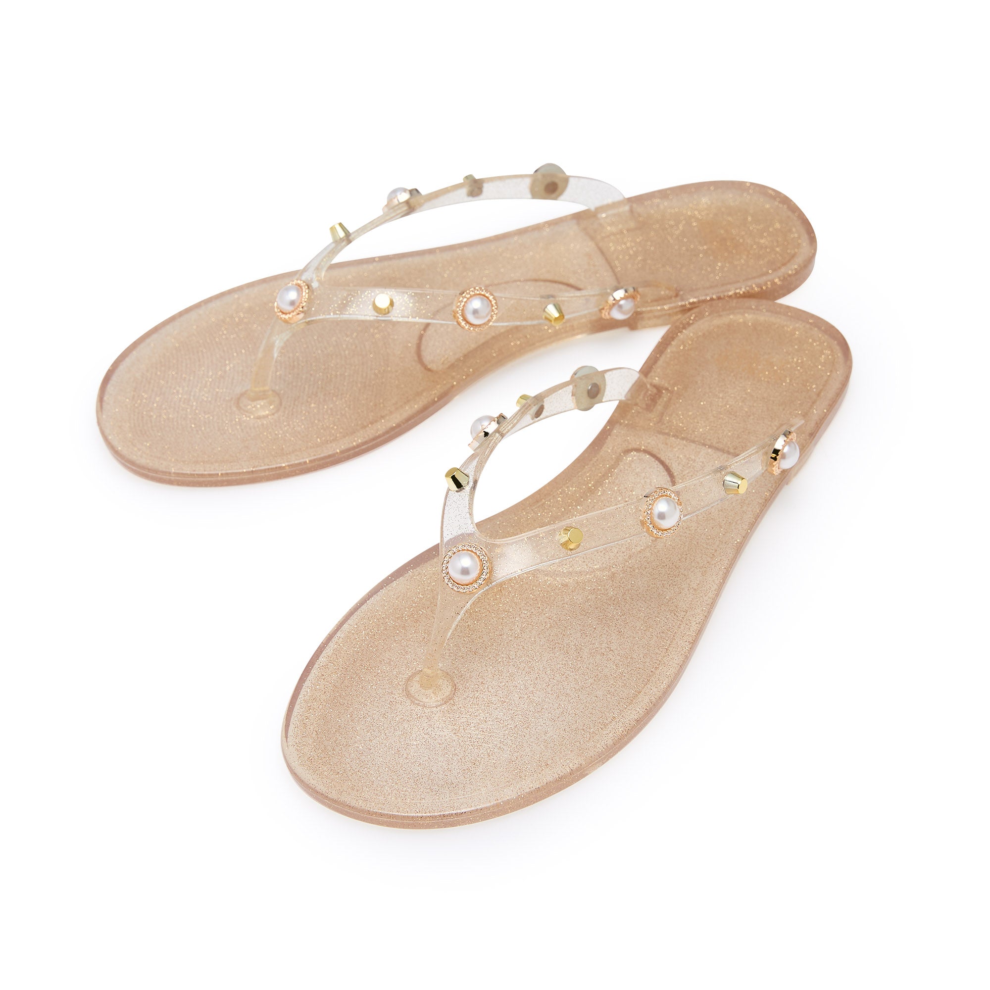 Elena Pearl Flip Flops Pink