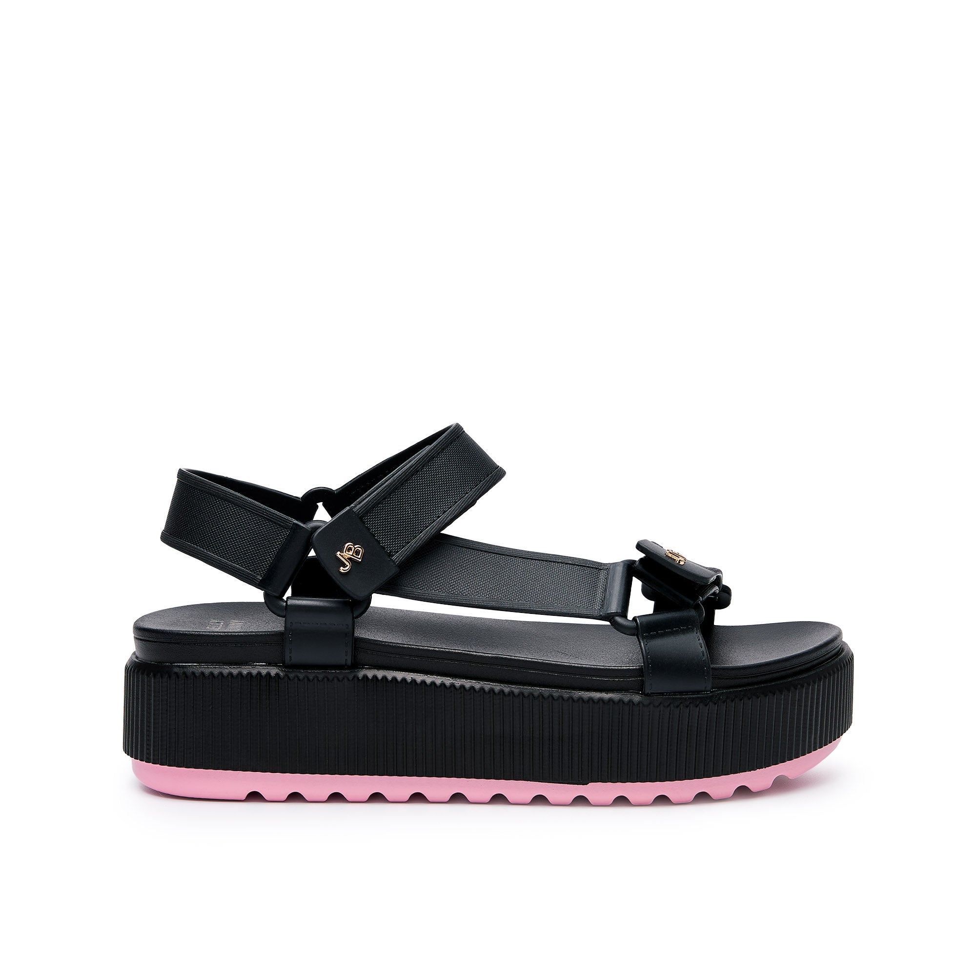 Zorica Platform Sandals Black