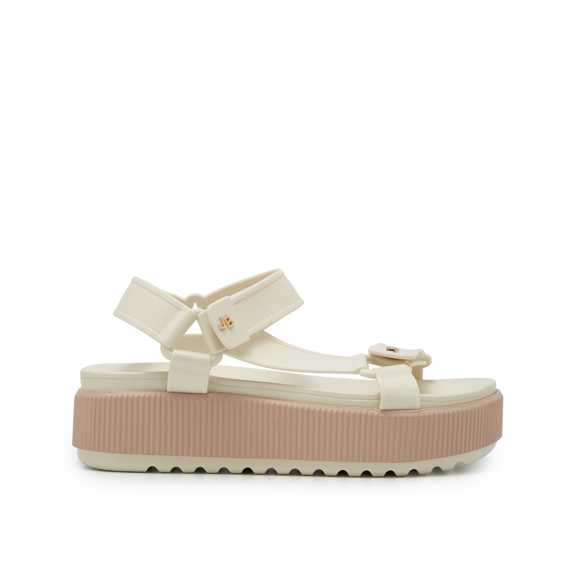 Zorica Platform Sandals White