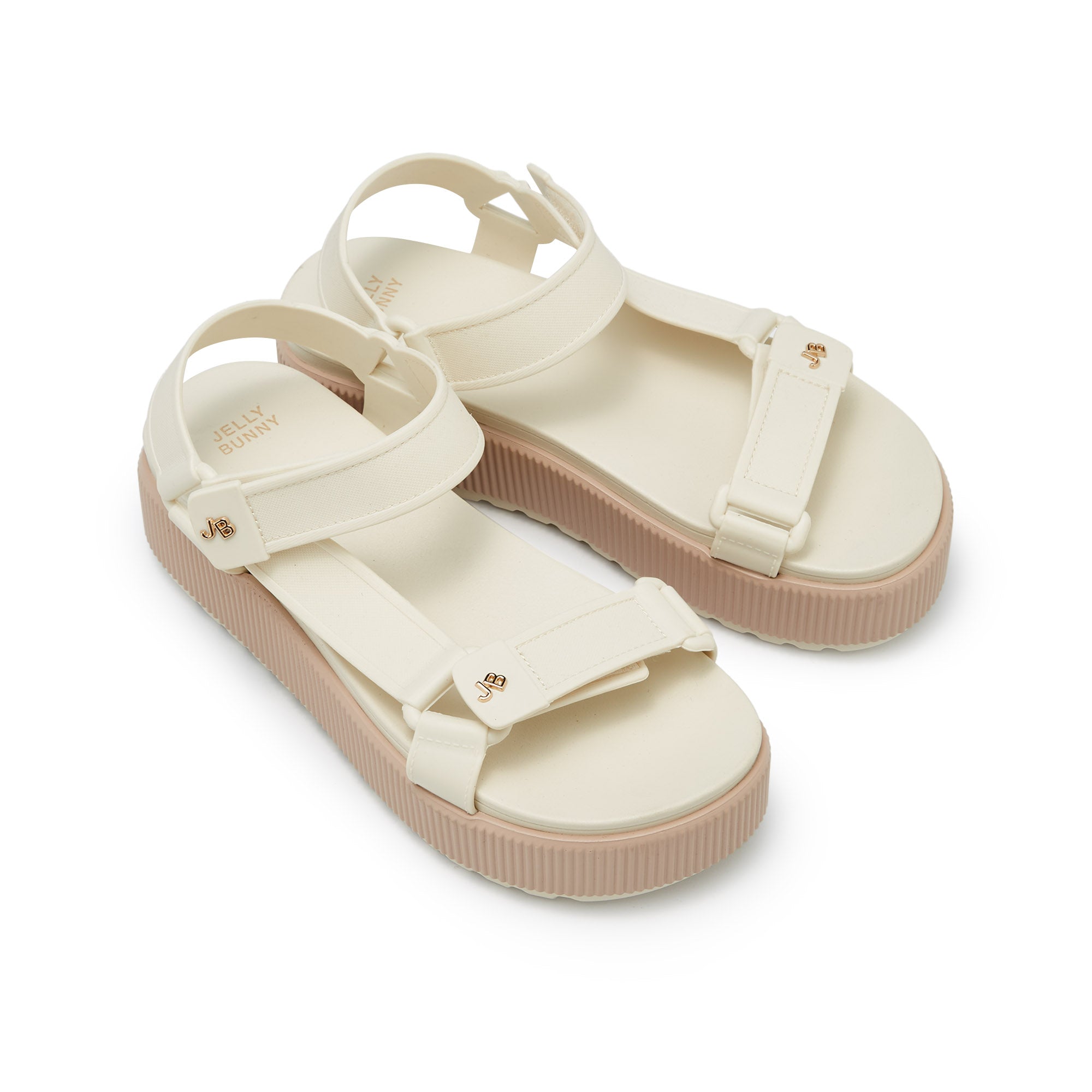 Zorica Platform Sandals White