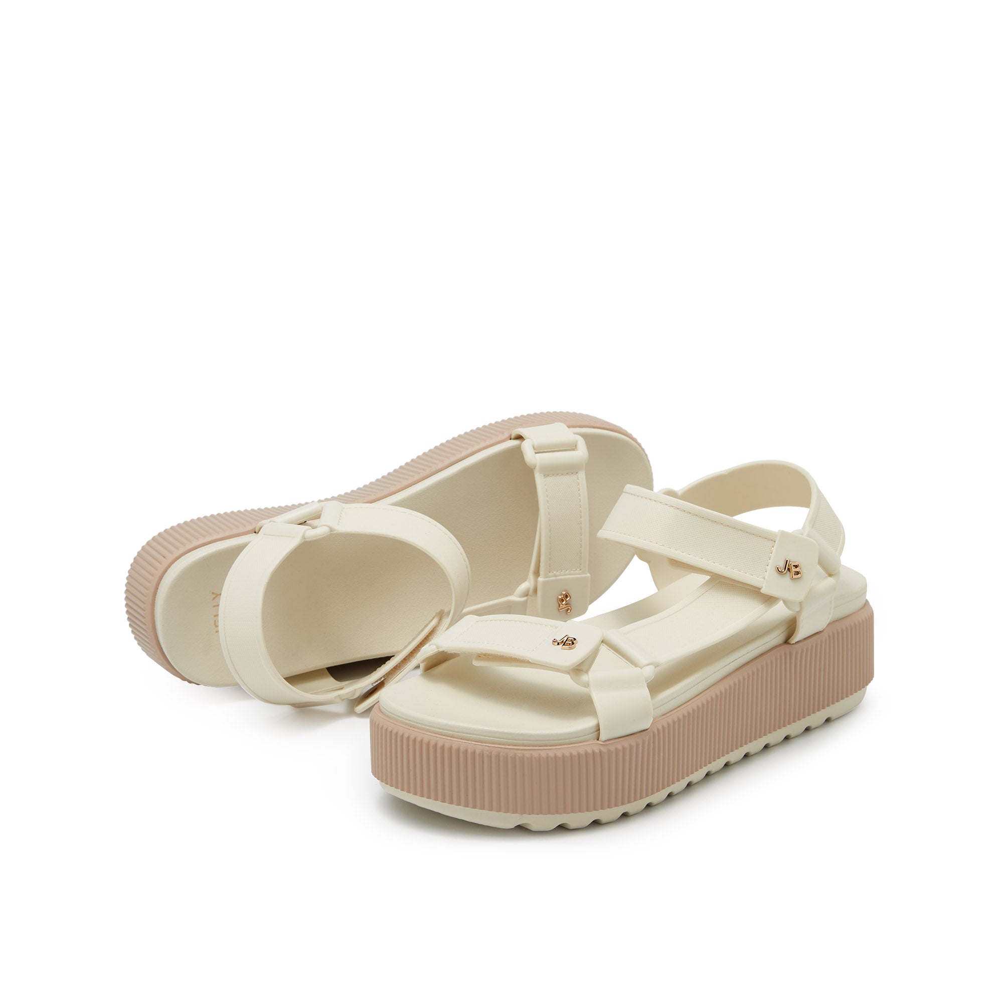Zorica Platform Sandals White