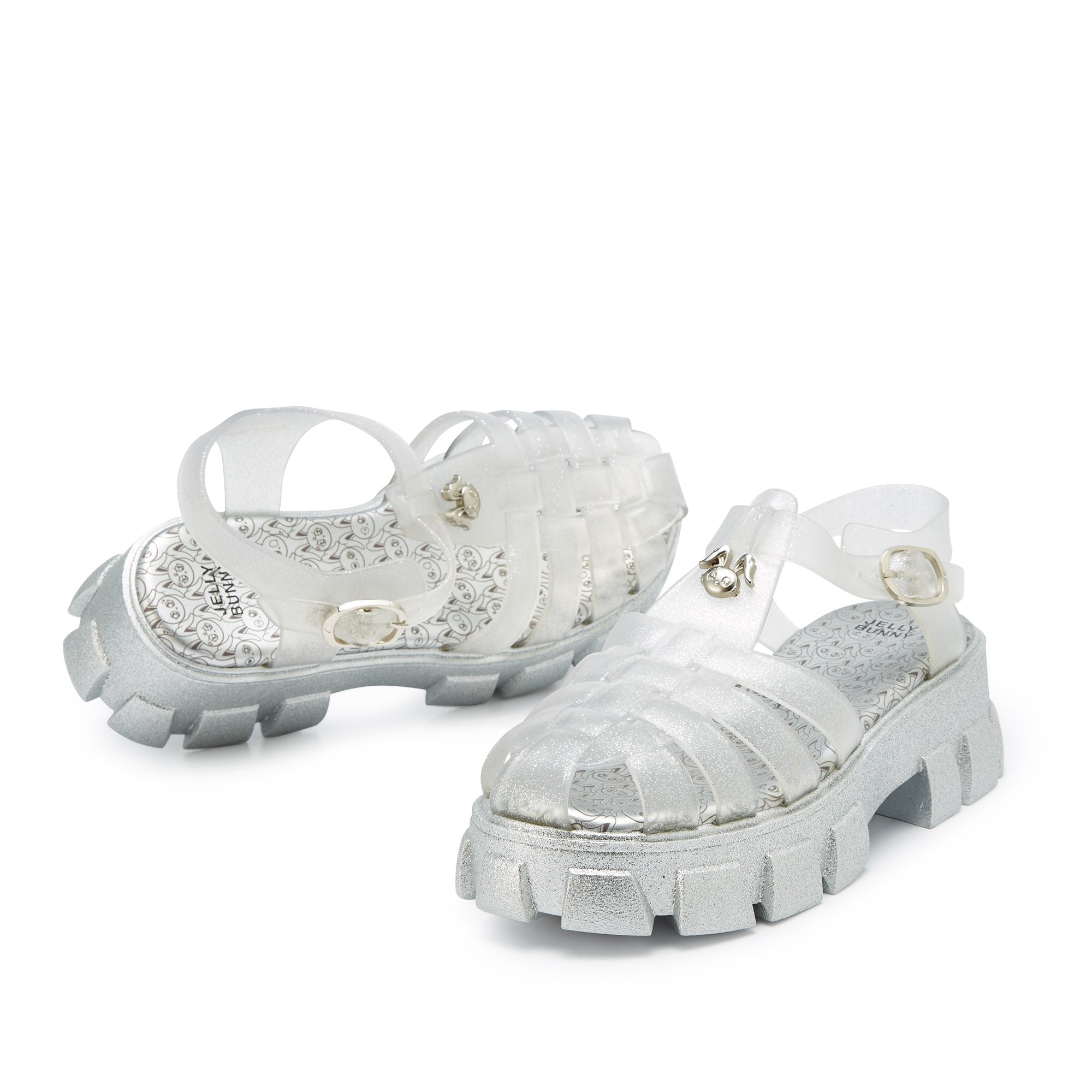 Teena Anna Platform Sandals Silver