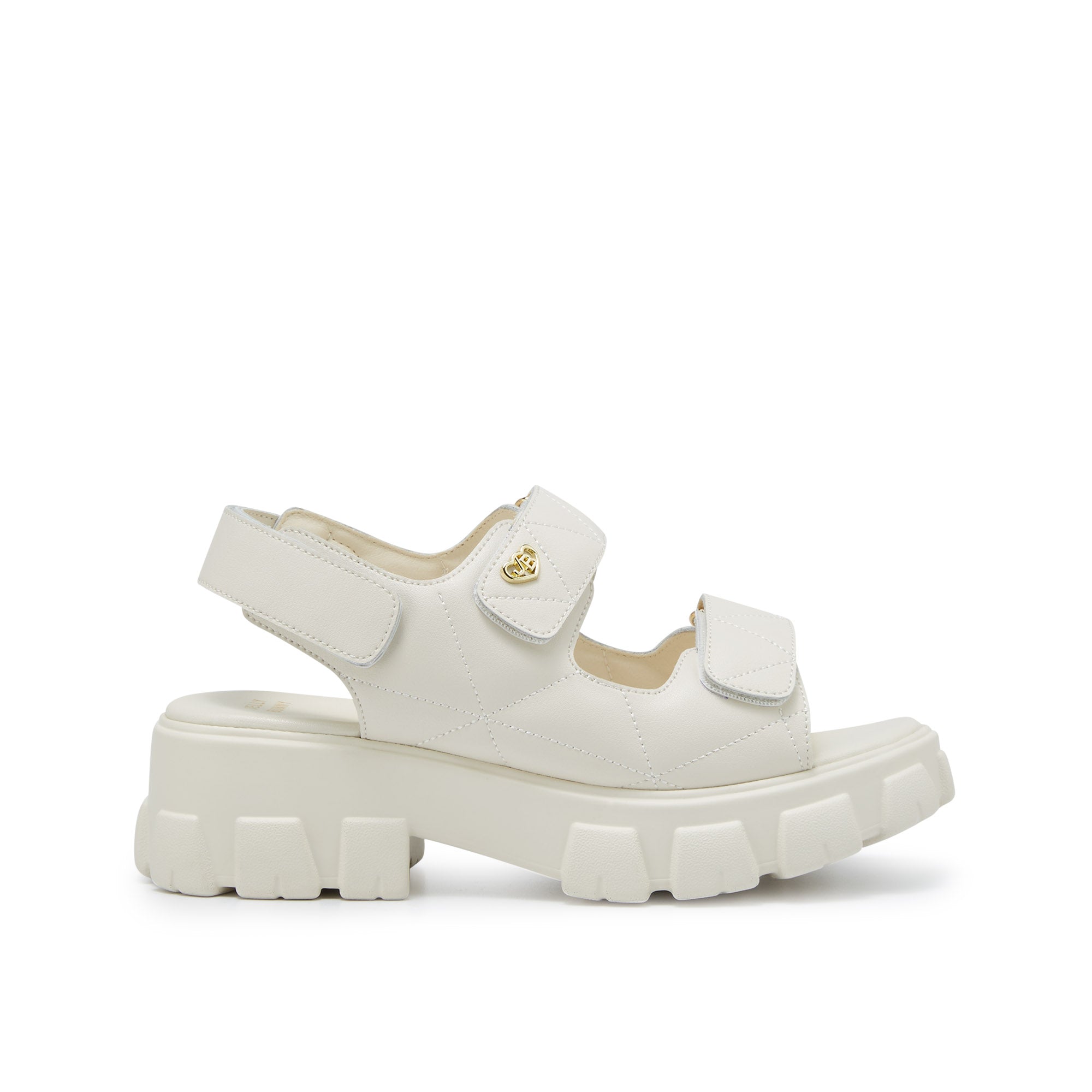 Ivona Platform Sandals Ivory