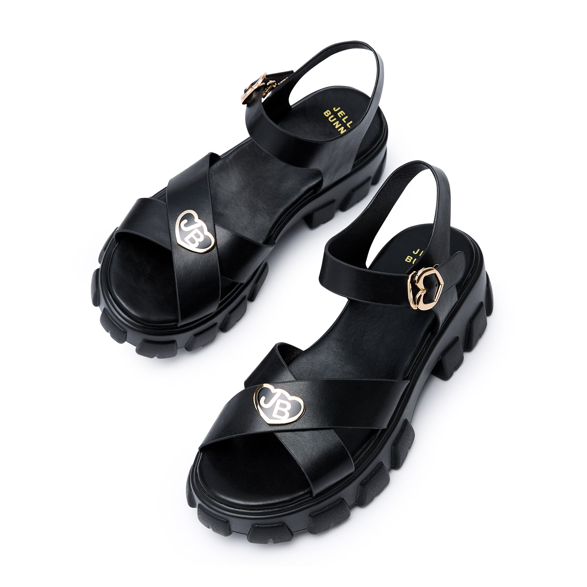 Maggie Asel Platform Sandals Black