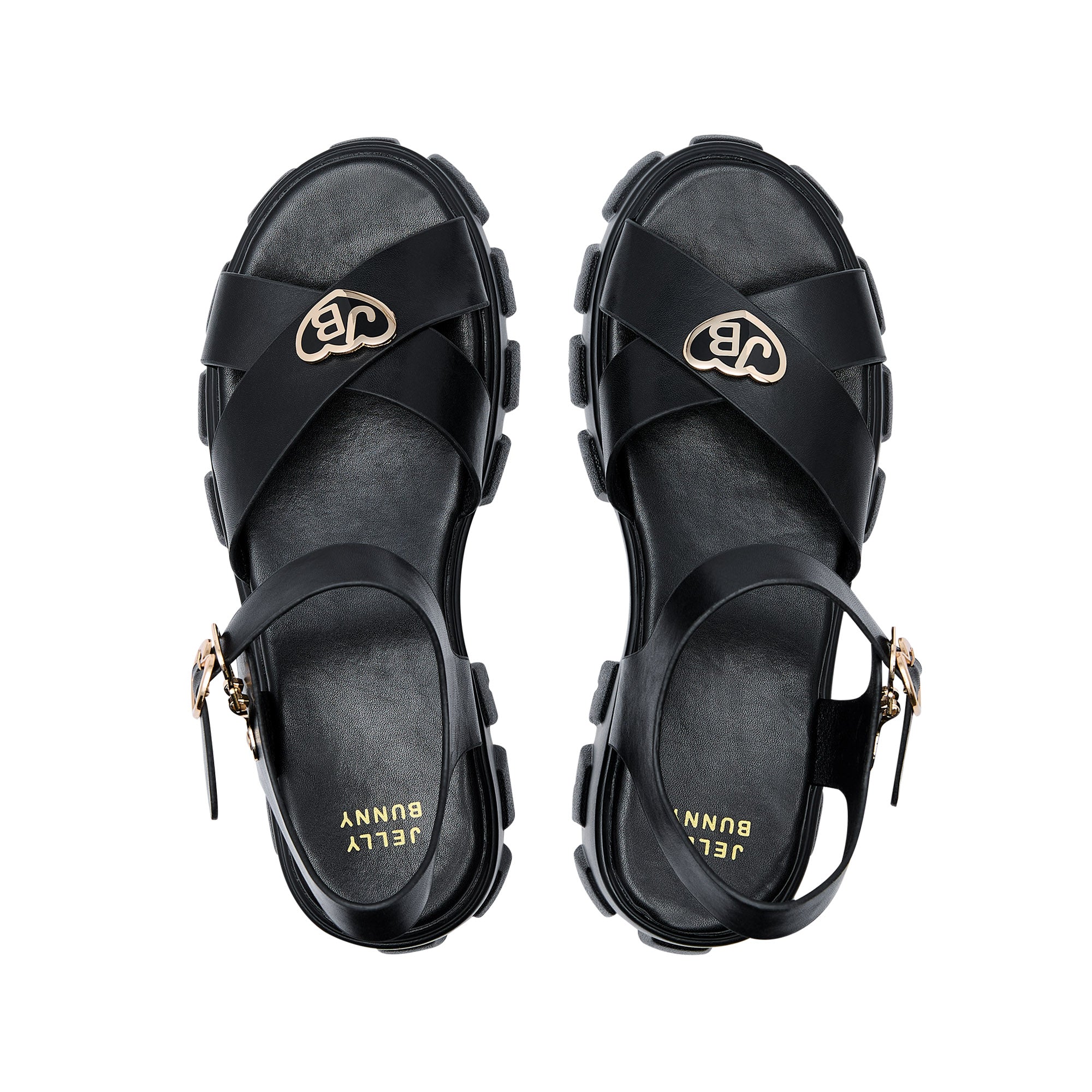 Maggie Asel Platform Sandals Black