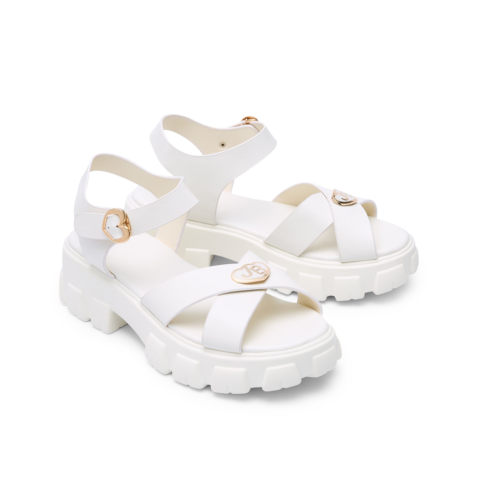 Maggie Asel Platform Sandals Ivory