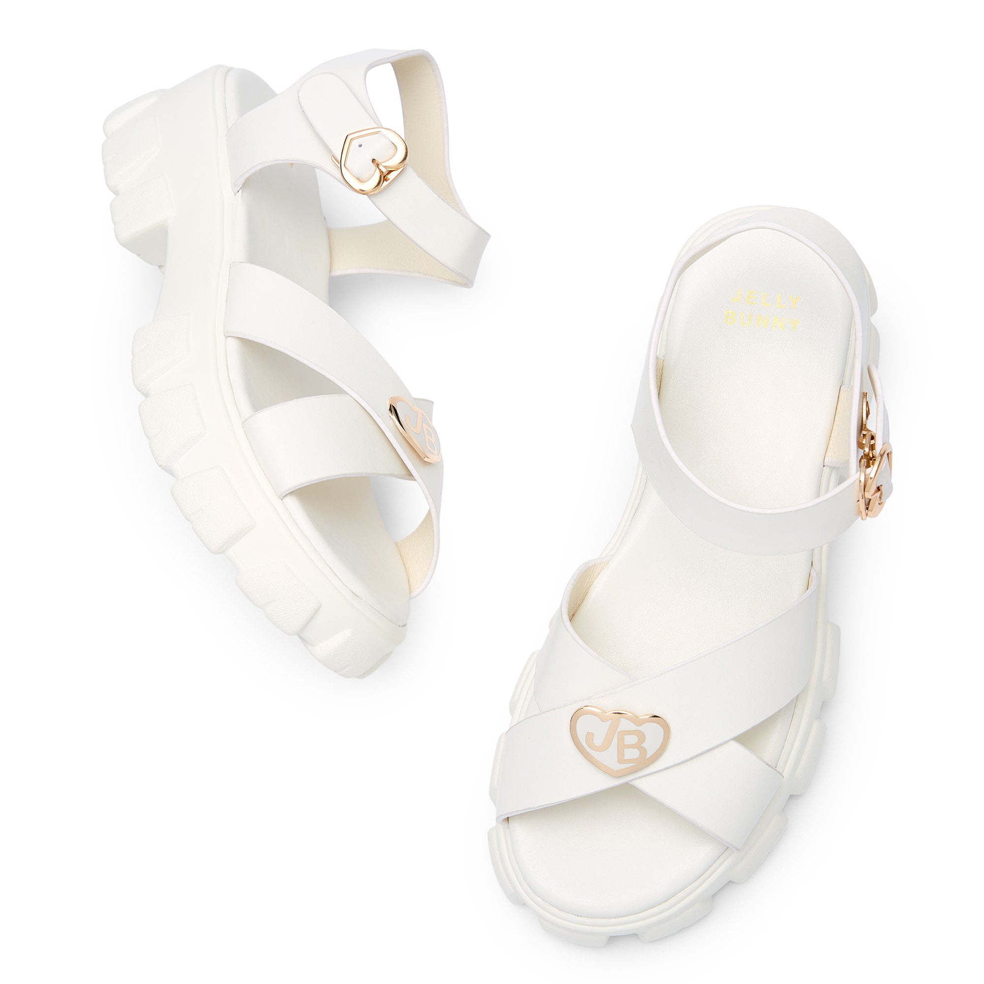 Maggie Asel Platform Sandals Ivory