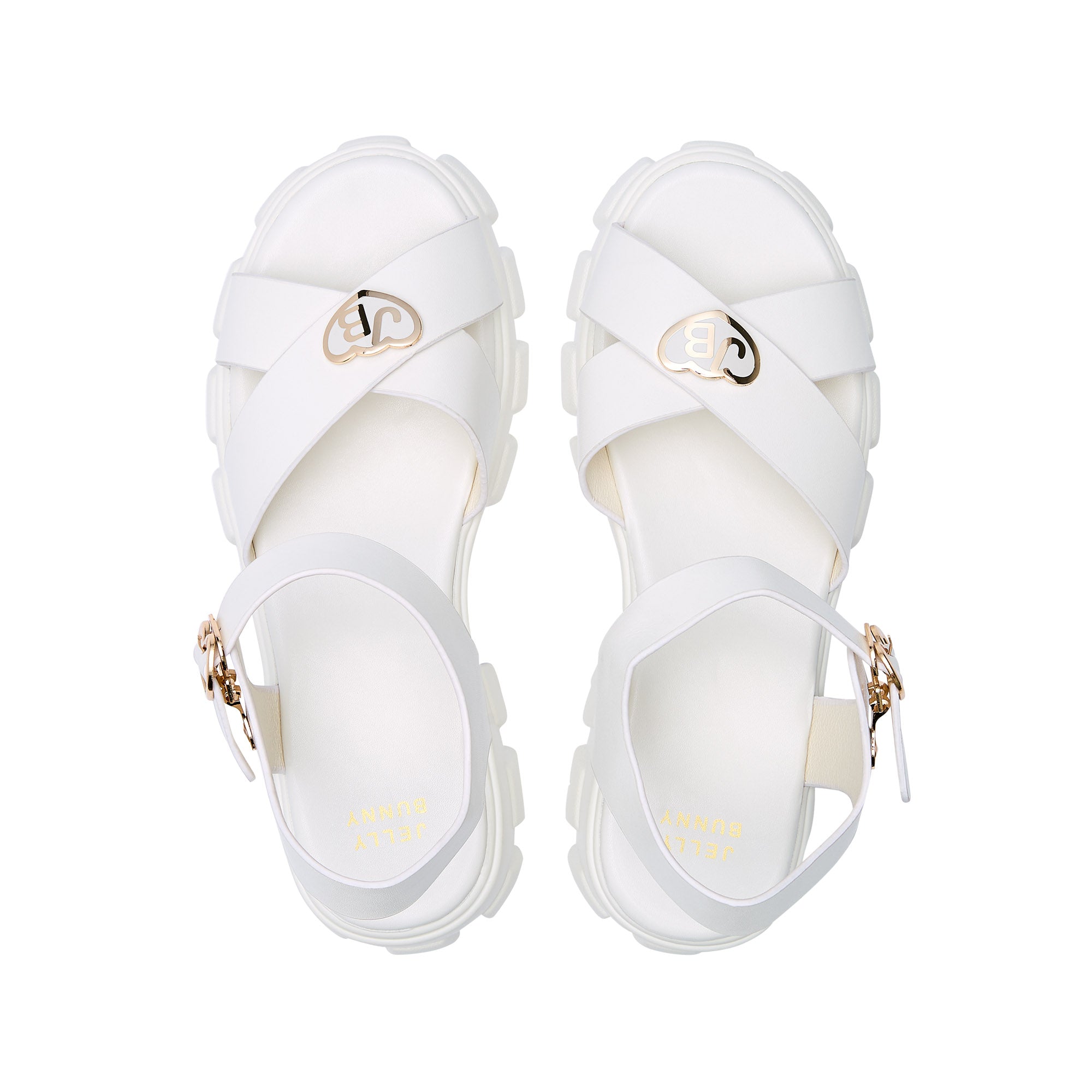 Maggie Asel Platform Sandals Ivory
