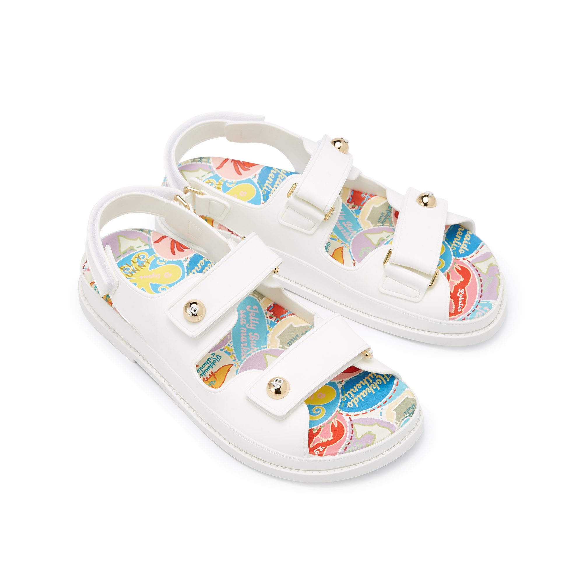 Nicole Vaida Platform Sandals White