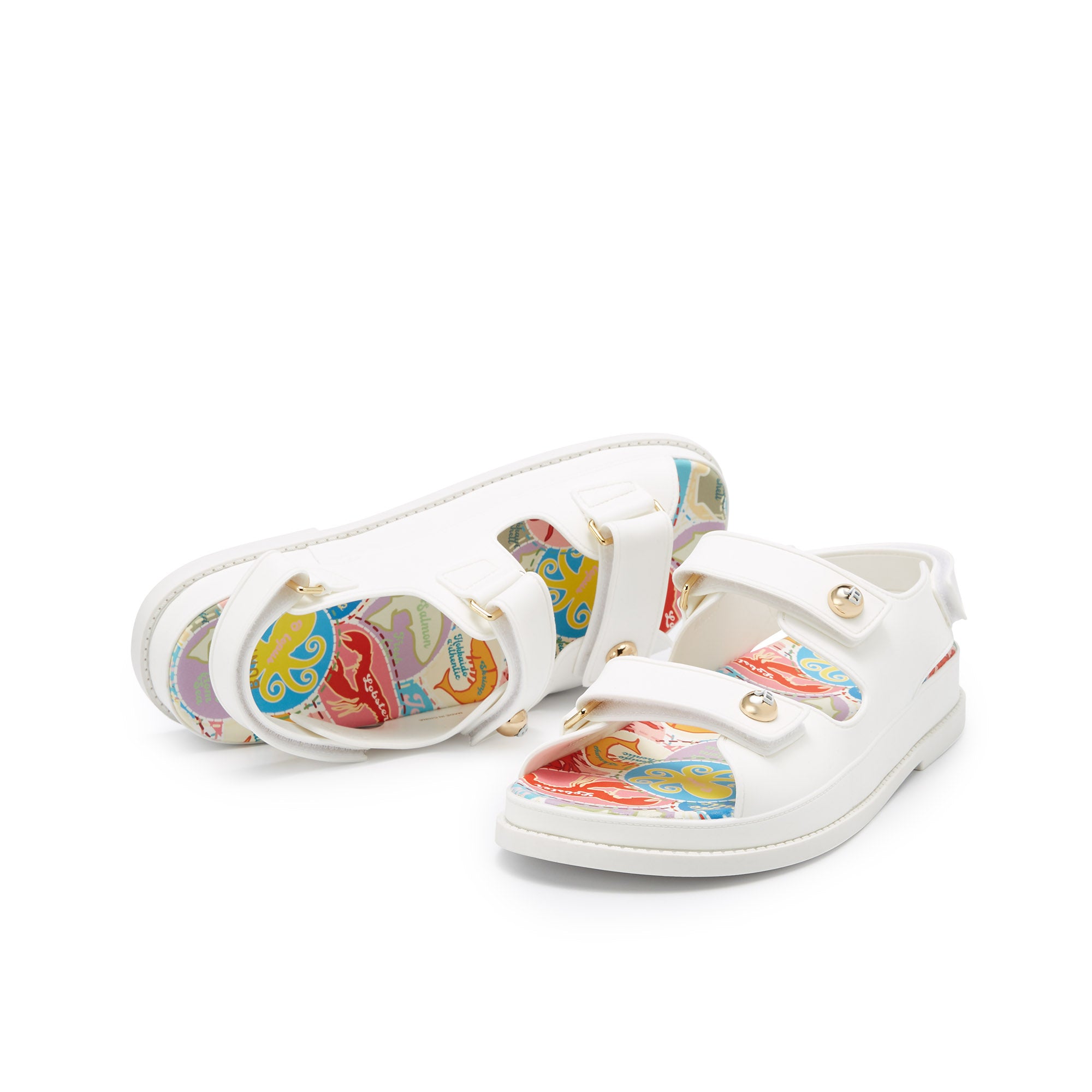 Nicole Vaida Platform Sandals White