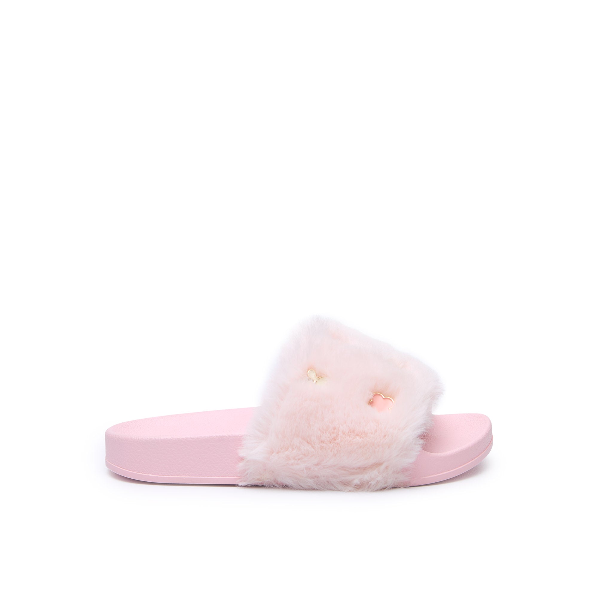 รองเท้าแตะ สำหรับเด็กผู้หญิง Mini Slide Fur Selin Sandals Light Pink